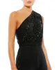 Black Sequined One Shoulder Jumpsuit sold by Mac Duggal
