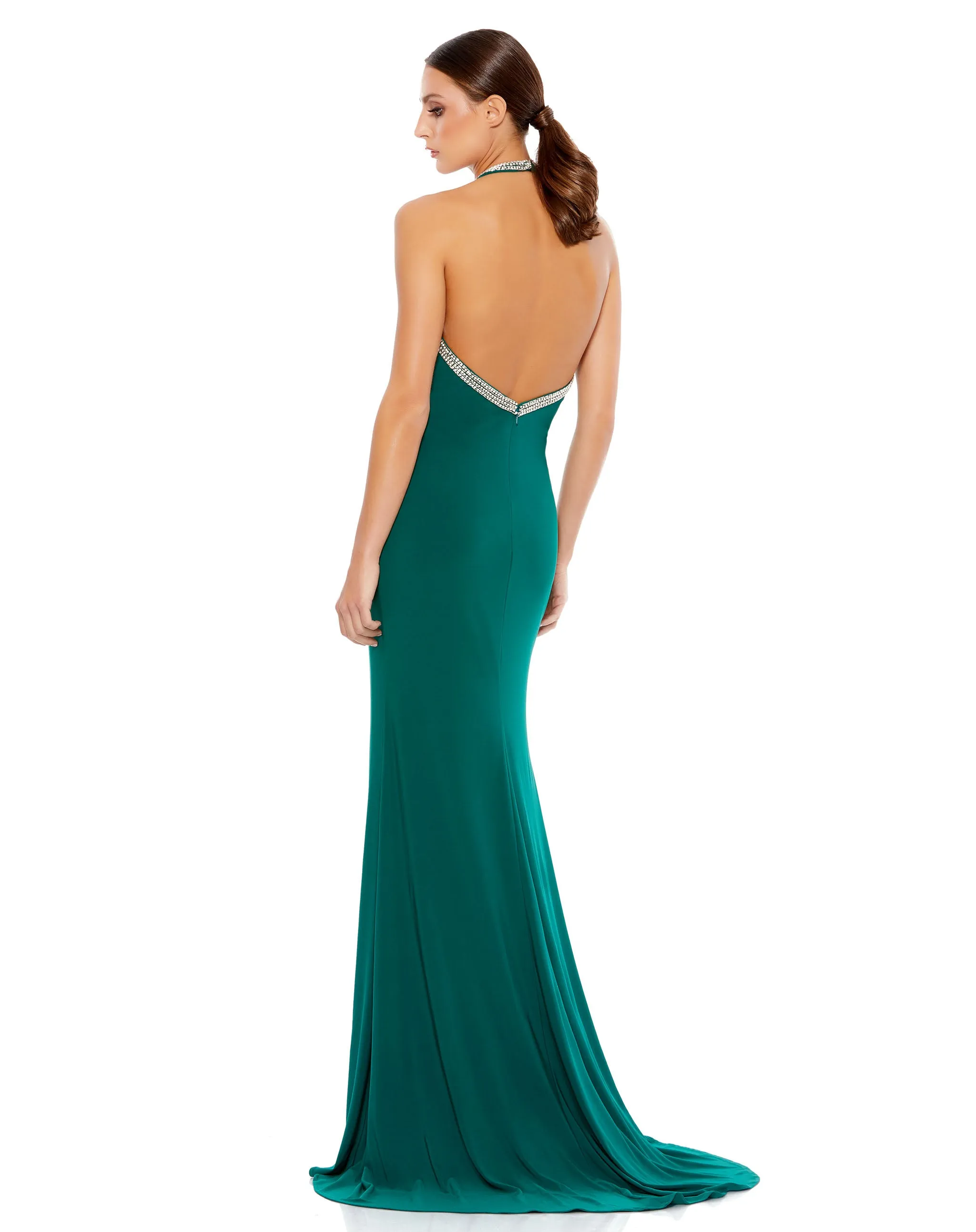 Halter Rhinestone Accented Evening Gown sold by Mac Duggal product image thumbnail 3