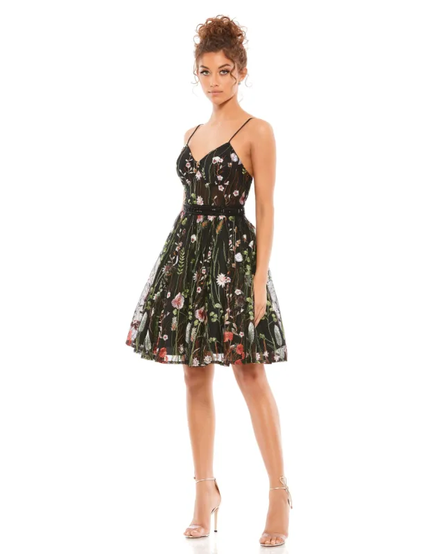 Floral Embroidered Bustier A-line Dress sold by Mac Duggal