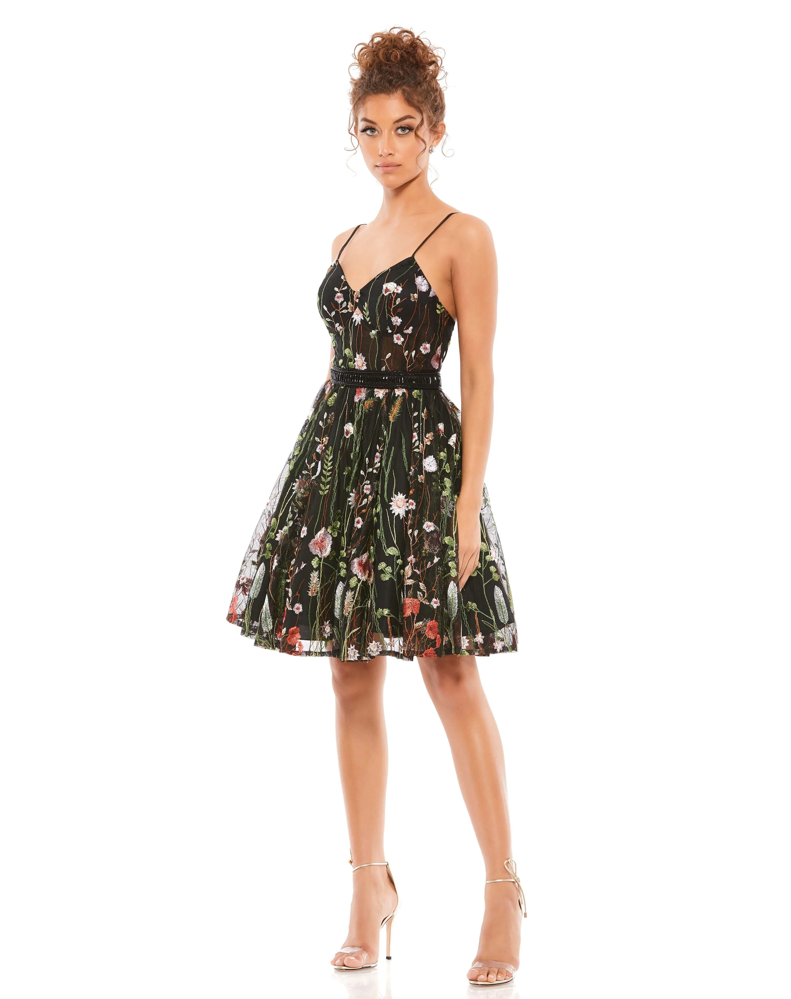 Floral Embroidered Bustier A-line Dress sold by Mac Duggal