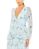 Ruffle Tiered Floral Print Illusion Long Sleeve Gown sold by Mac Duggal