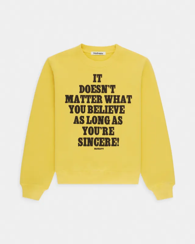 Sincere Fleece Crewneck sold by Madhappy