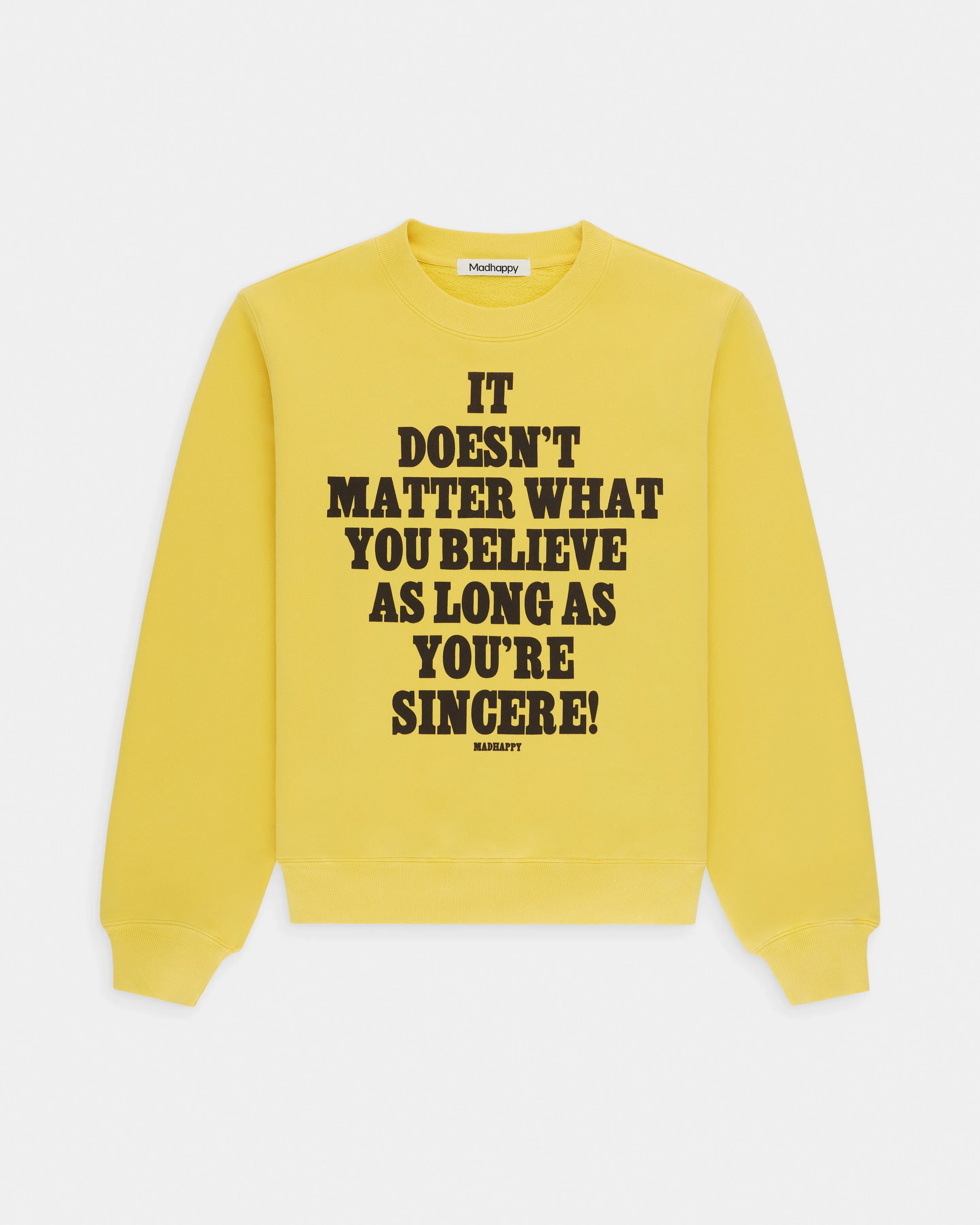 Sincere Fleece Crewneck sold by Madhappy