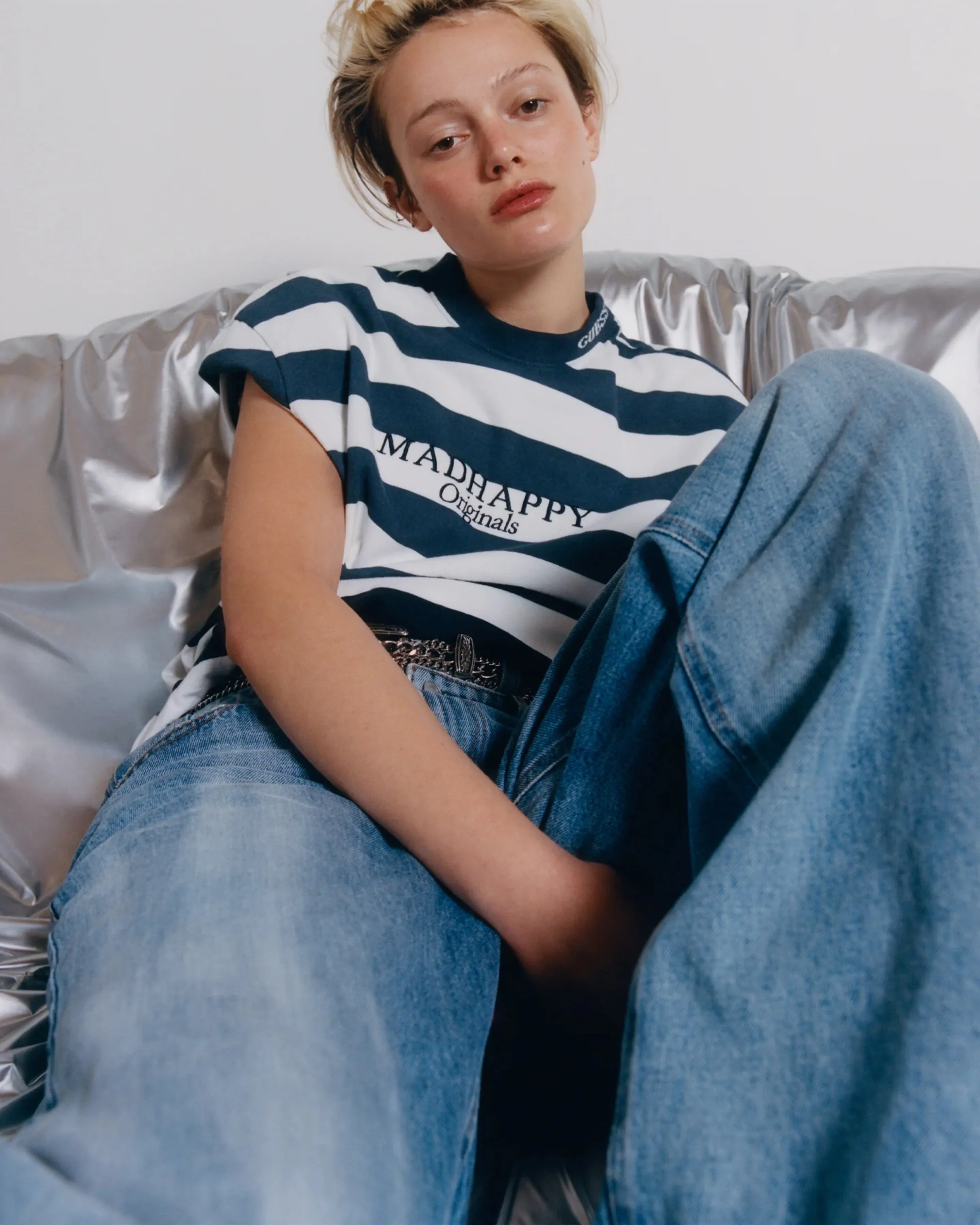 Guess Originals Striped Tee sold by Madhappy product image thumbnail 3