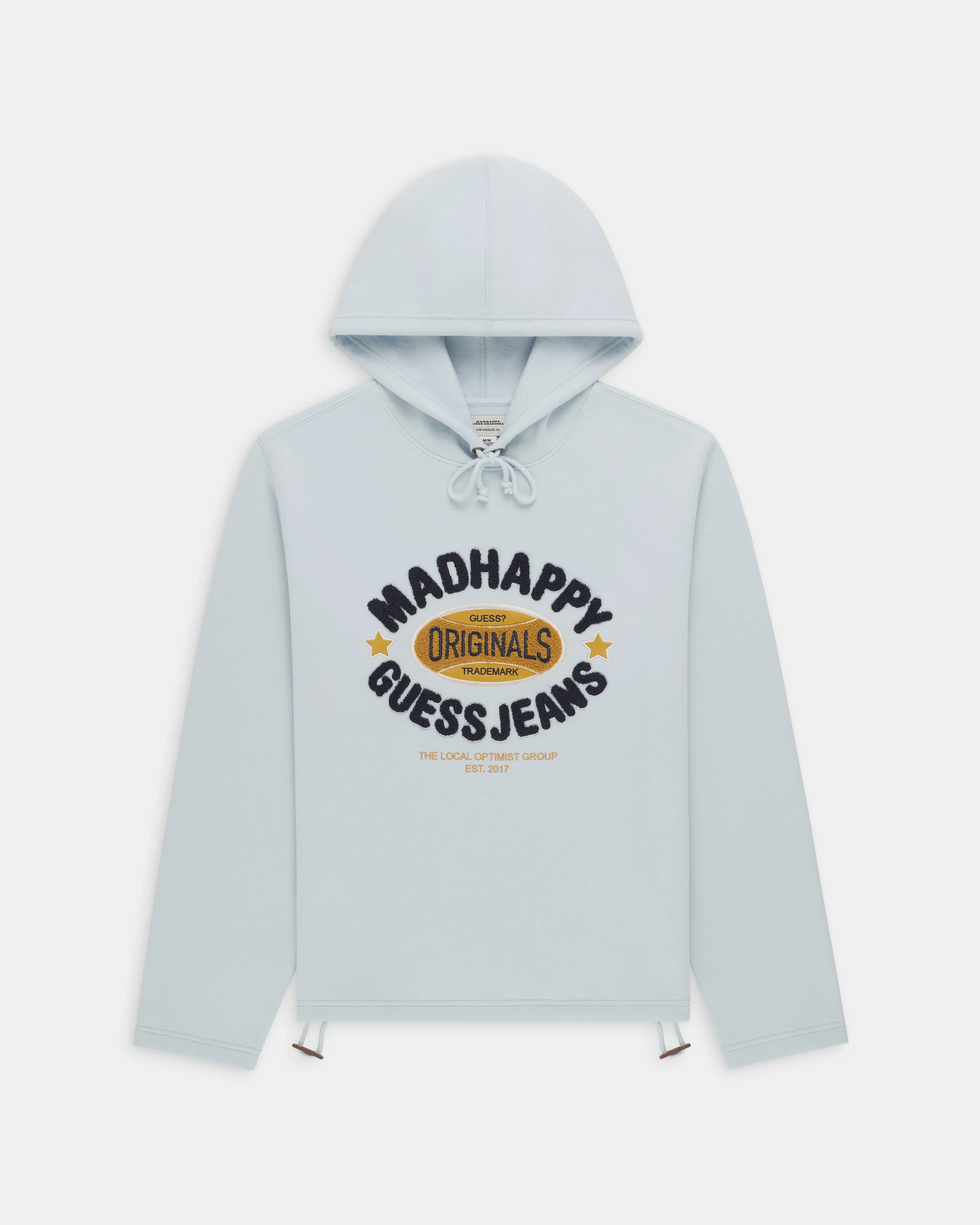 Guess Jeans Guess Embroidered Hoodie Guess Jeans LOGO Hoodie Braun