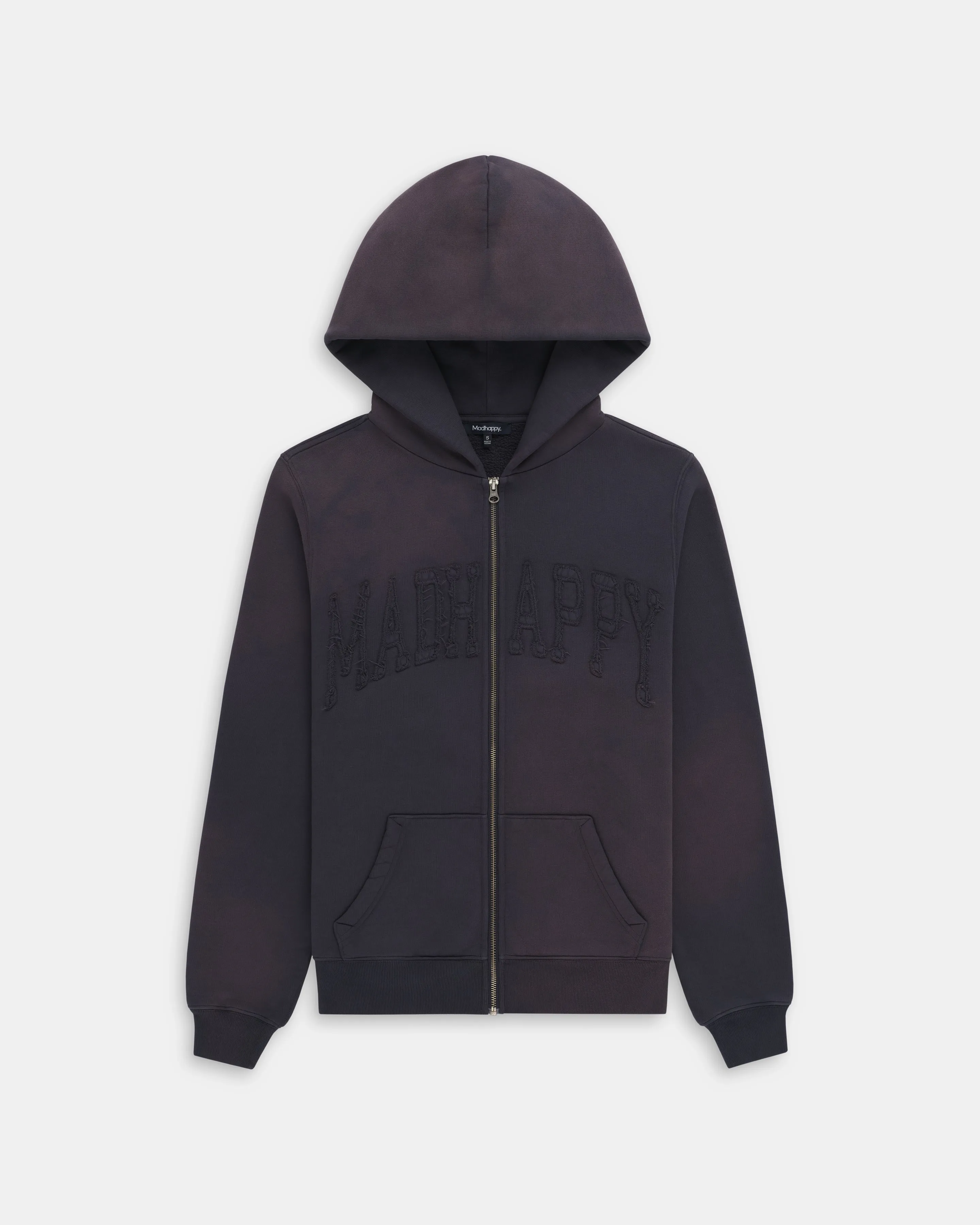 Appliqué Fleece Zip Up Hoodie sold by Madhappy