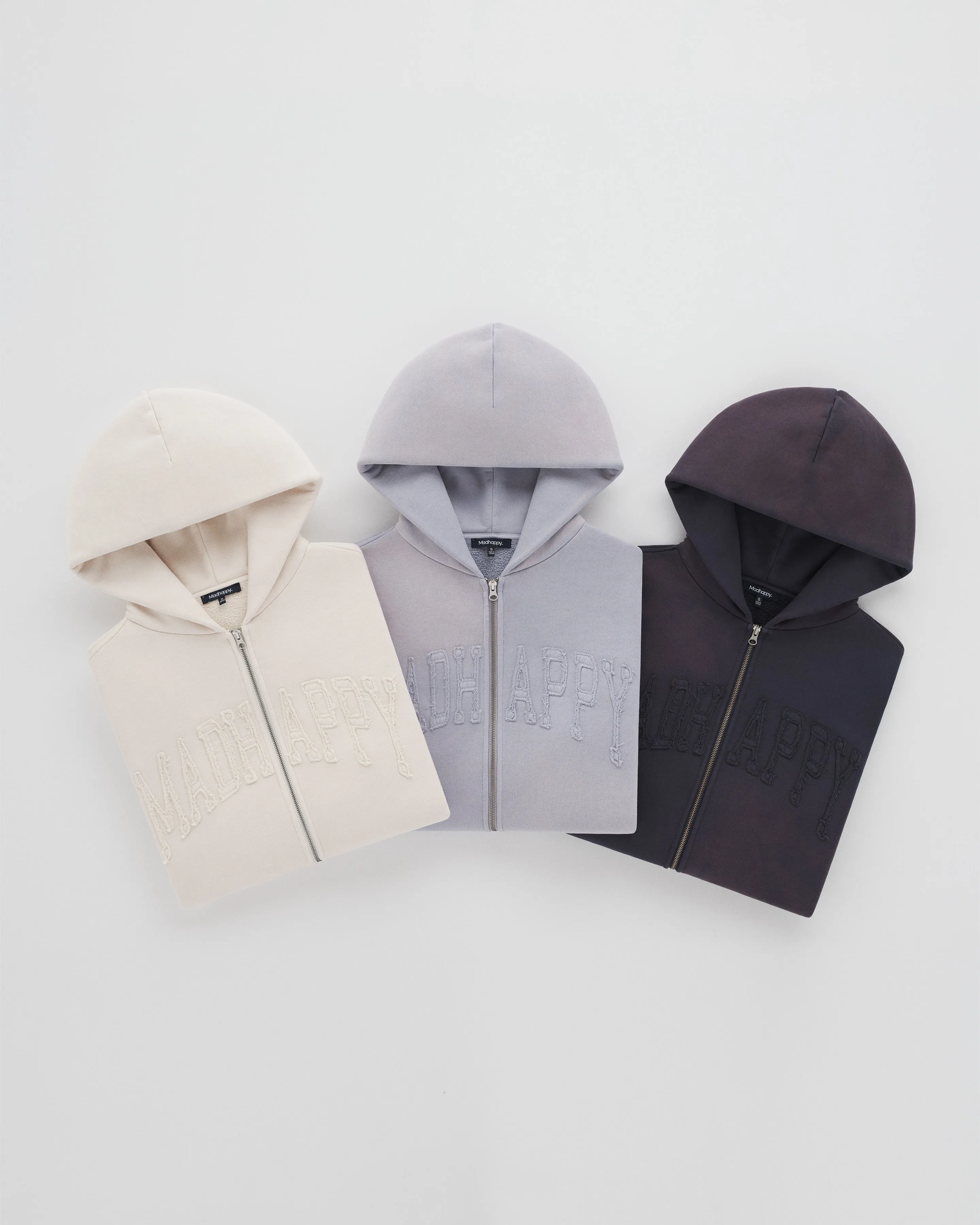 Appliqué Fleece Zip Up Hoodie sold by Madhappy product image thumbnail 2