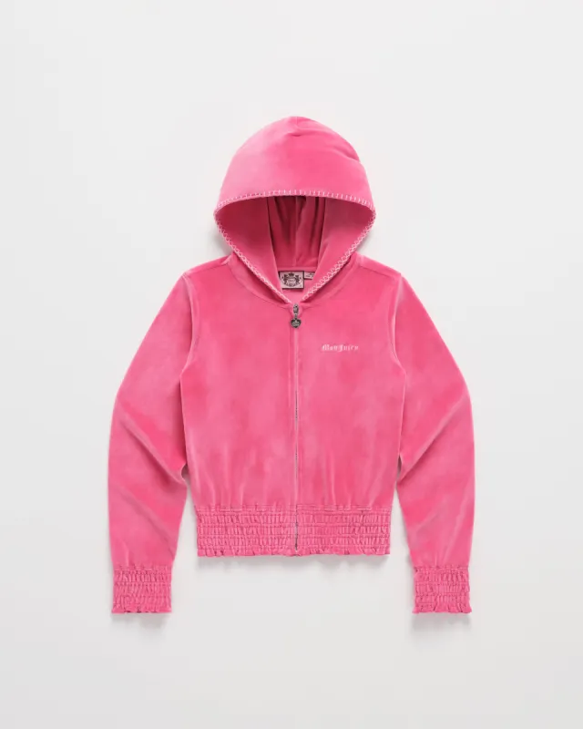 Juicy Couture Smocked Velour Zip Up sold by Madhappy