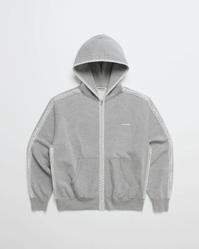 Lace Trim Midweight Zip Up sold by Madhappy