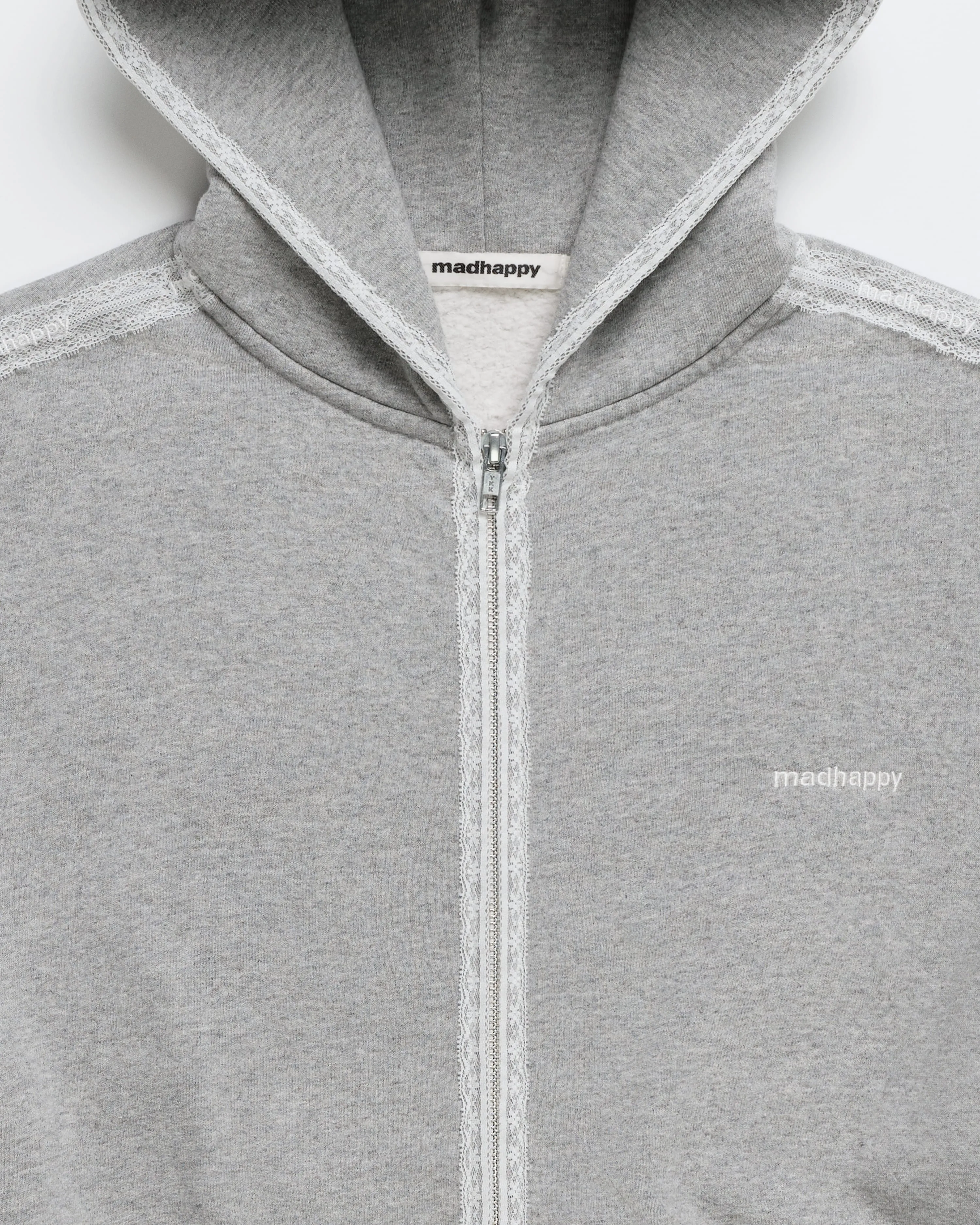 Lace Trim Midweight Zip Up sold by Madhappy product image thumbnail 2