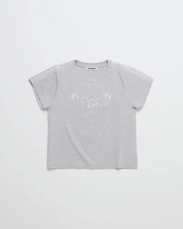 Lace Trim Shrunken Tee sold by Madhappy