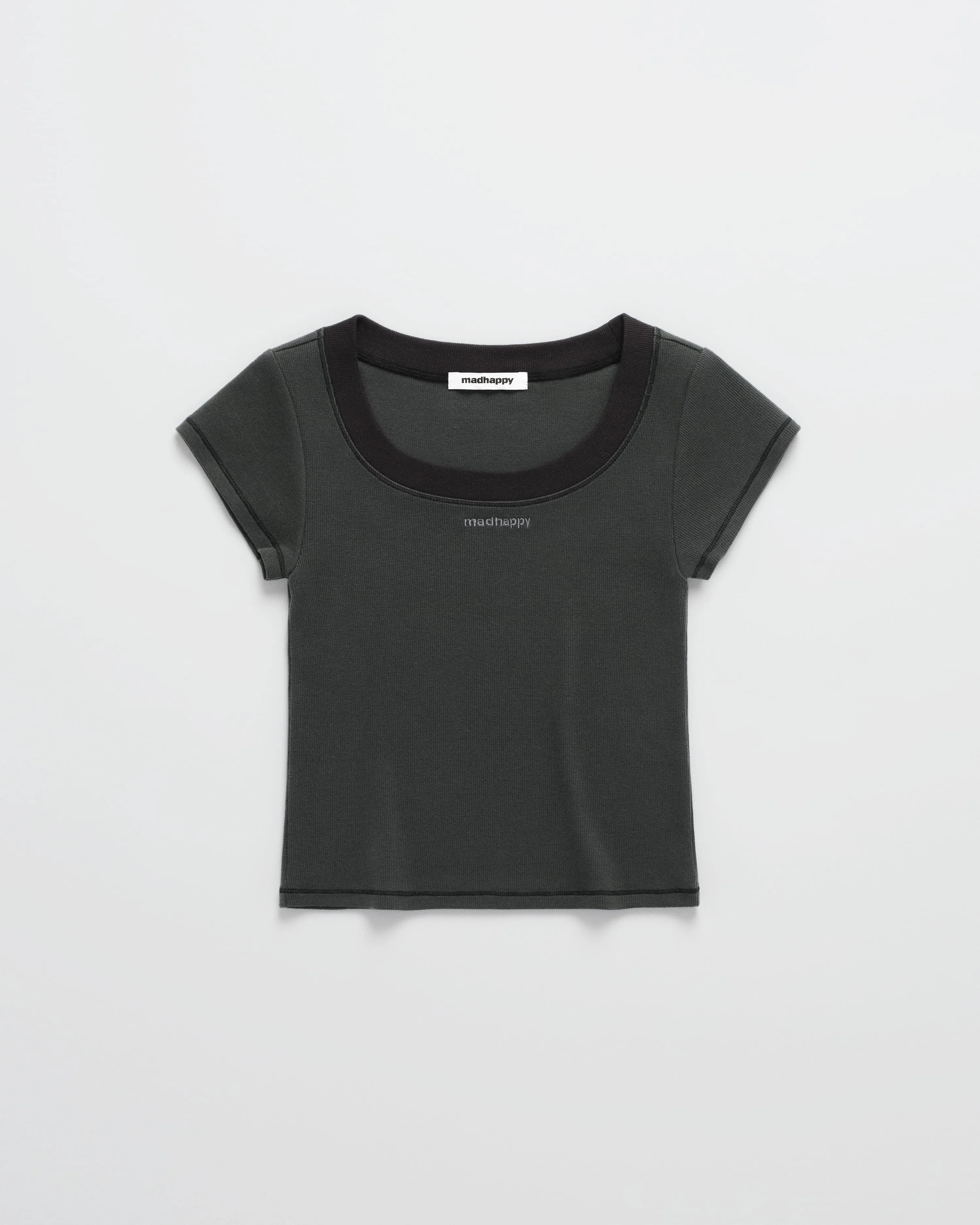Lounge Cropped Rib Tee sold by Madhappy