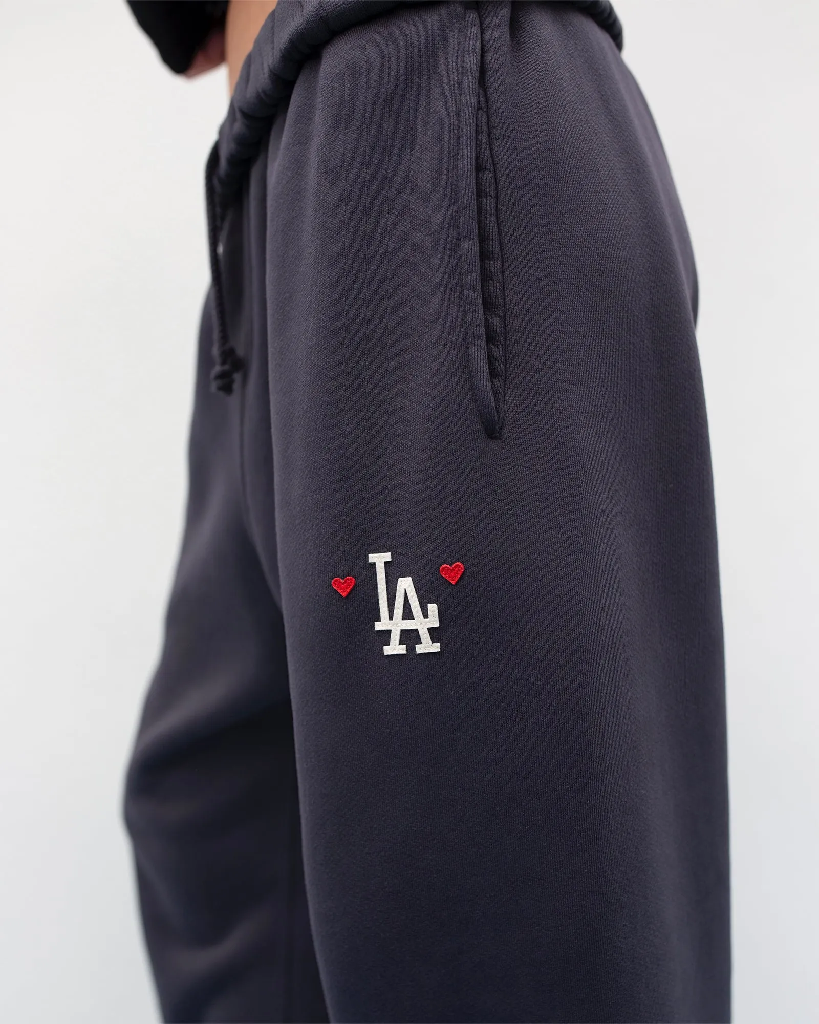Dodgers Heart Fleece Sweatpant sold by Madhappy product image thumbnail 2