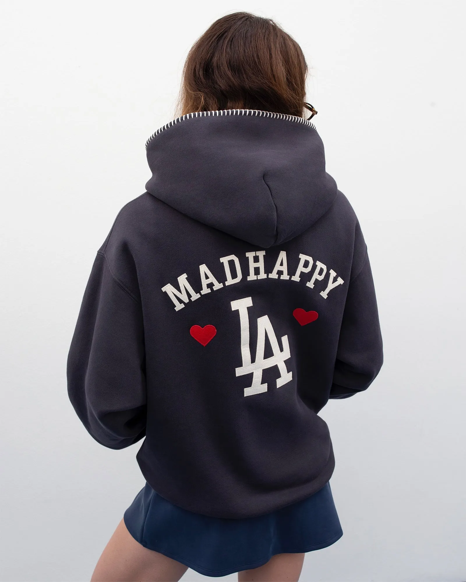 Dodgers Heart Fleece Hoodie sold by Madhappy product image thumbnail 3