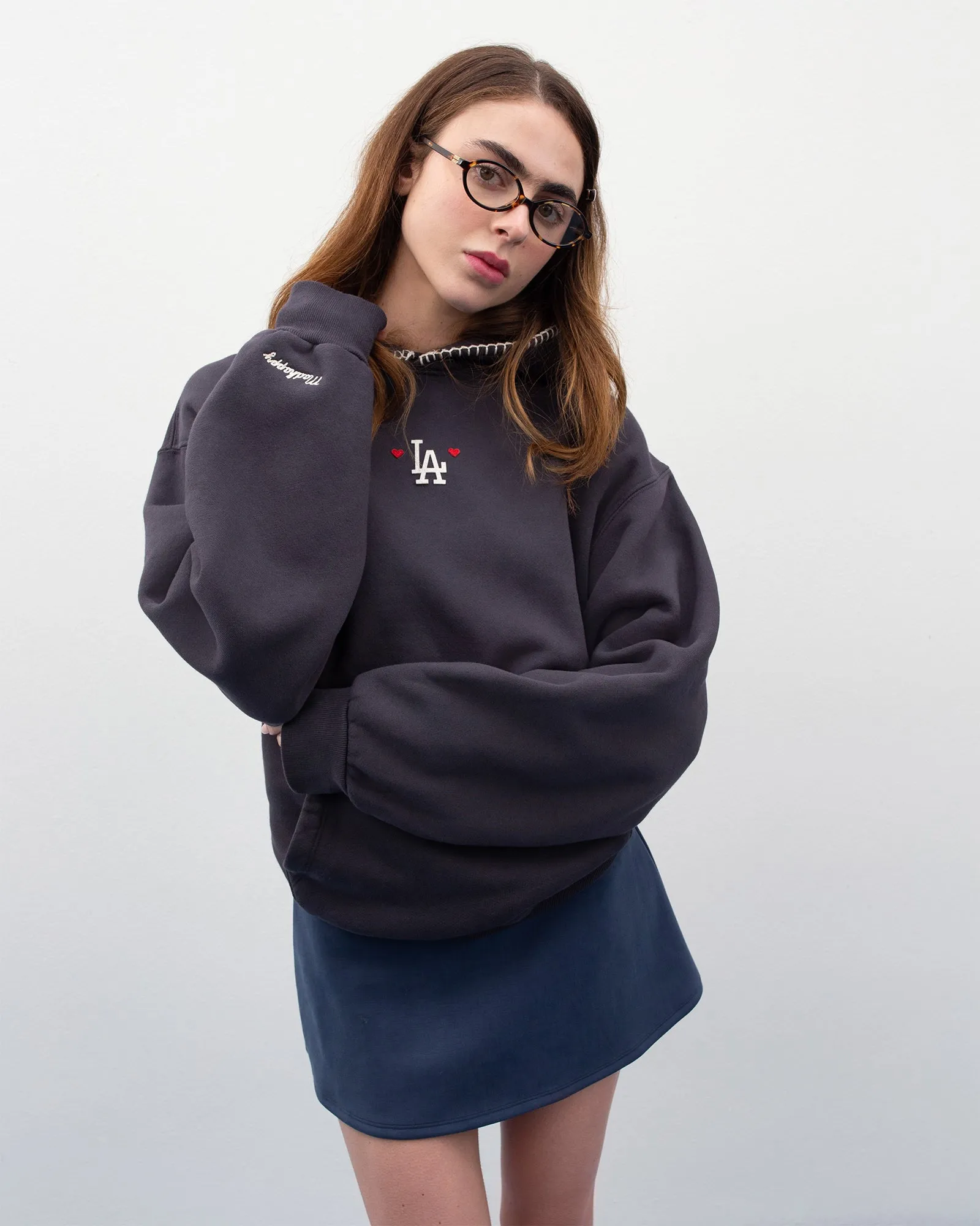 Dodgers Heart Fleece Hoodie sold by Madhappy product image thumbnail 2
