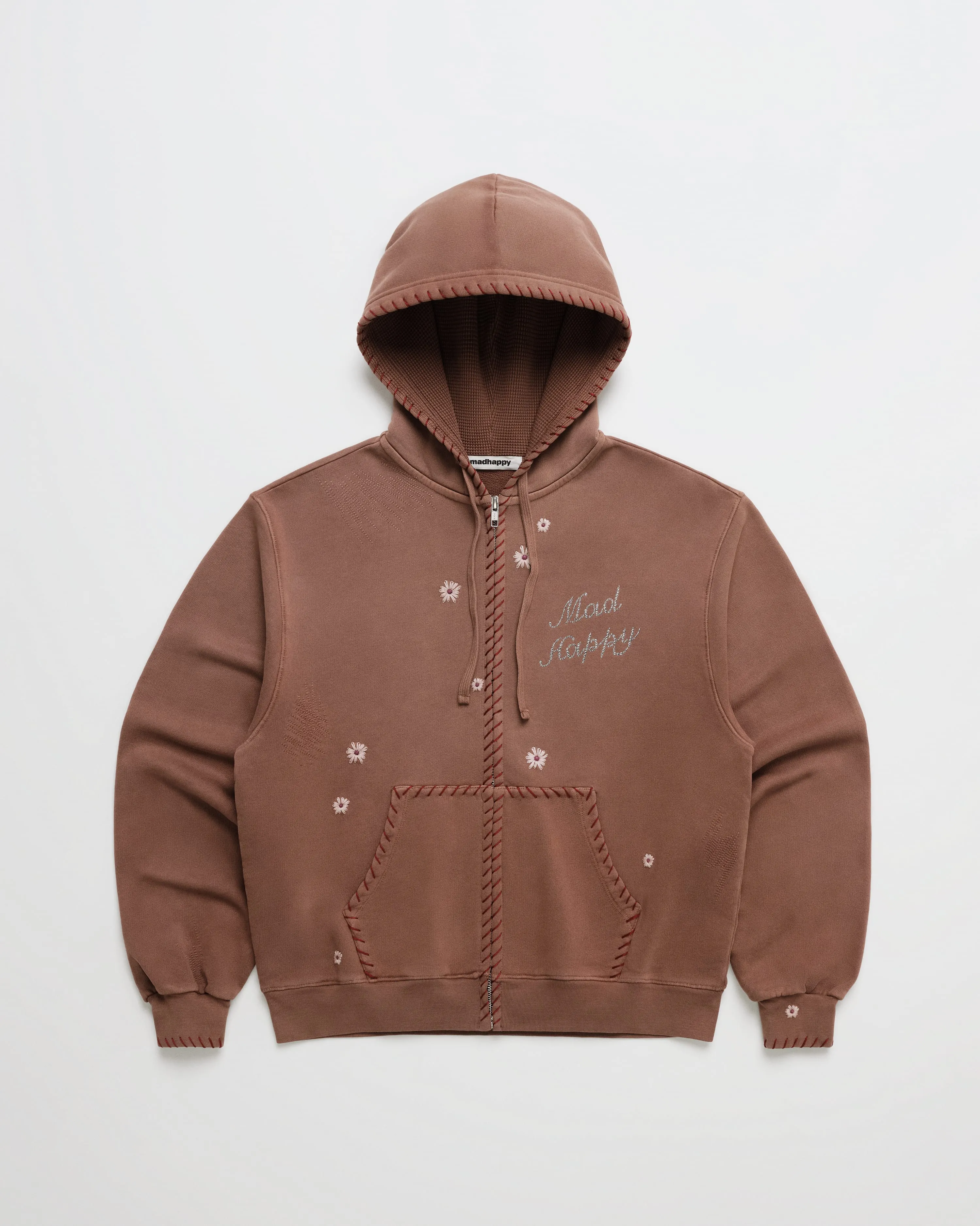 Crystal Flower Zip Up Hoodie sold by Madhappy