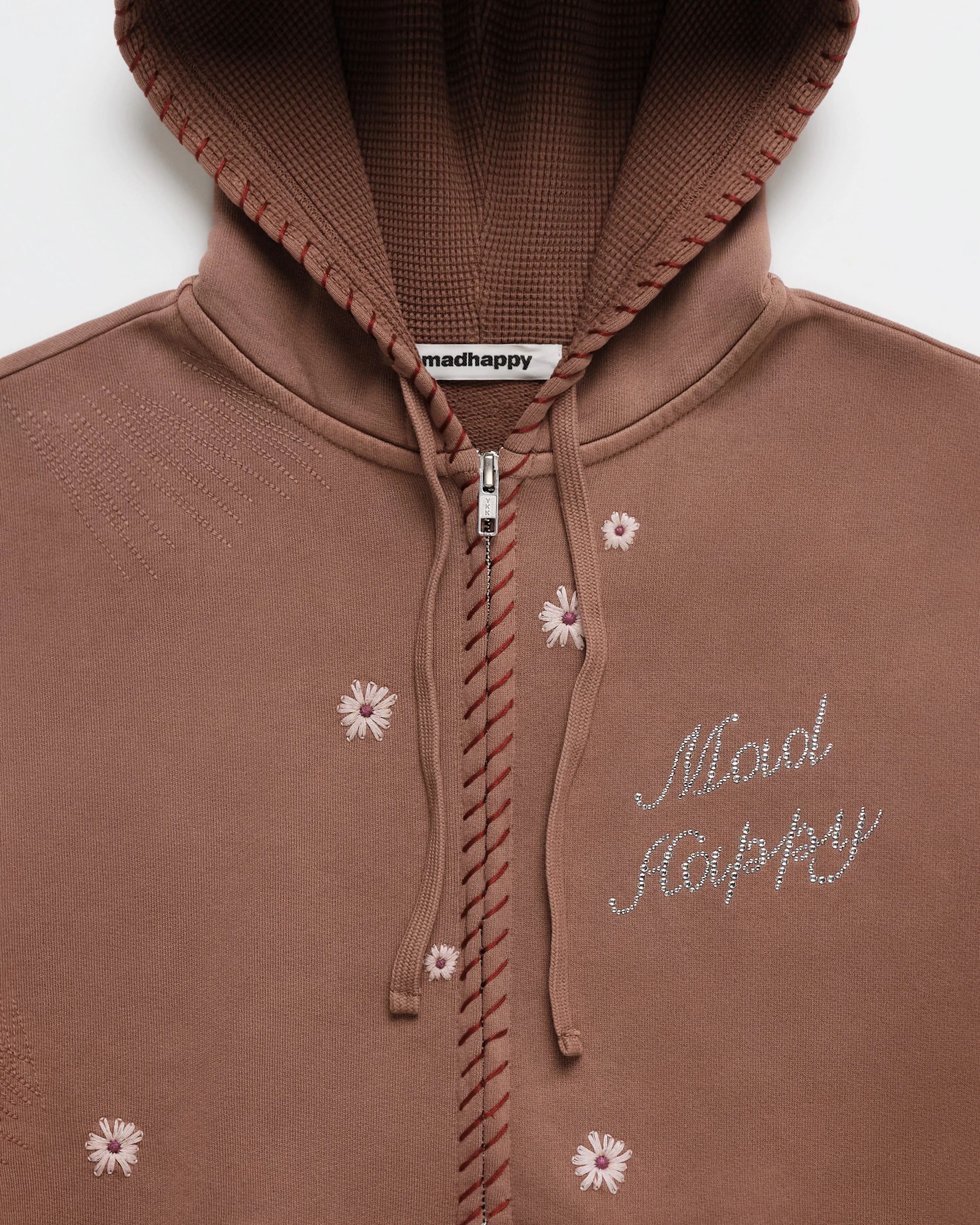 Crystal Flower Zip Up Hoodie sold by Madhappy product image thumbnail 3
