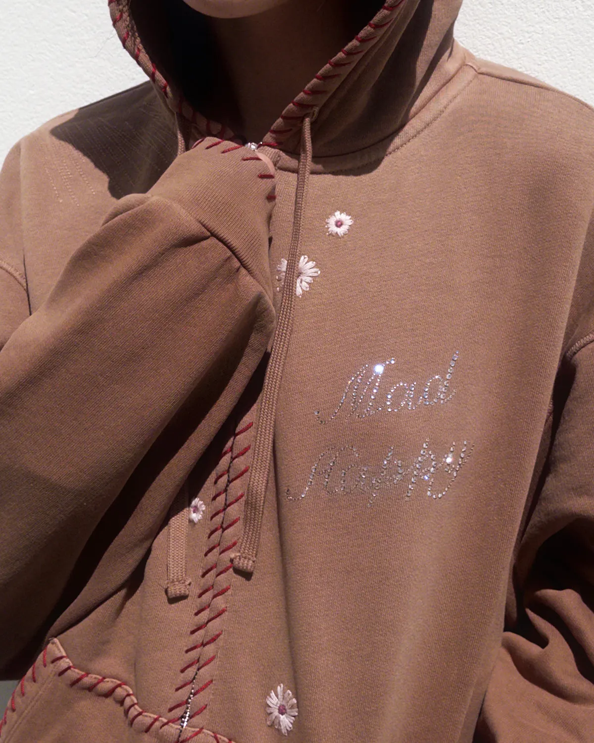 Crystal Flower Zip Up Hoodie sold by Madhappy product image thumbnail 2