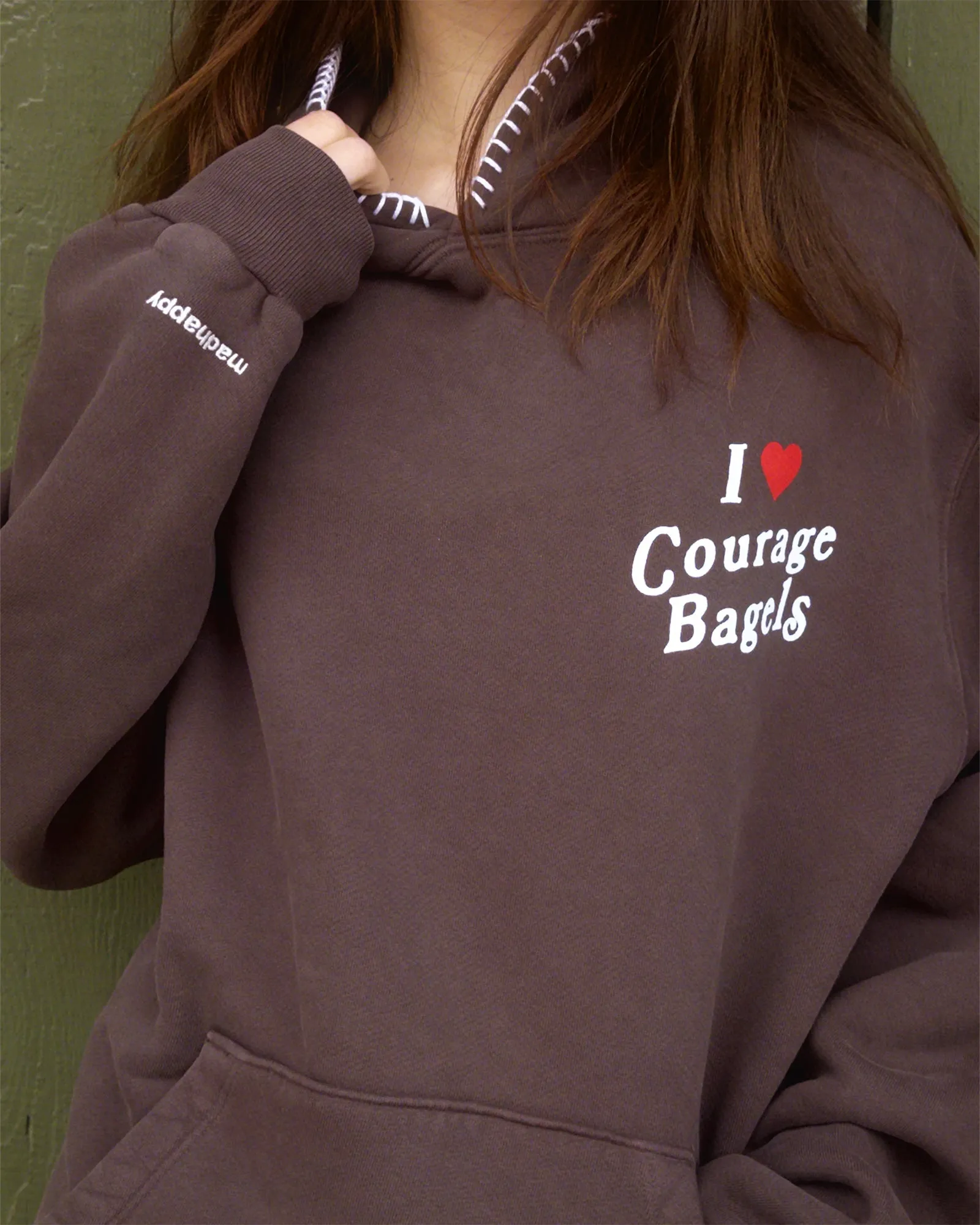 I Heart Courage Bagels Fleece Hoodie sold by Madhappy product image thumbnail 2