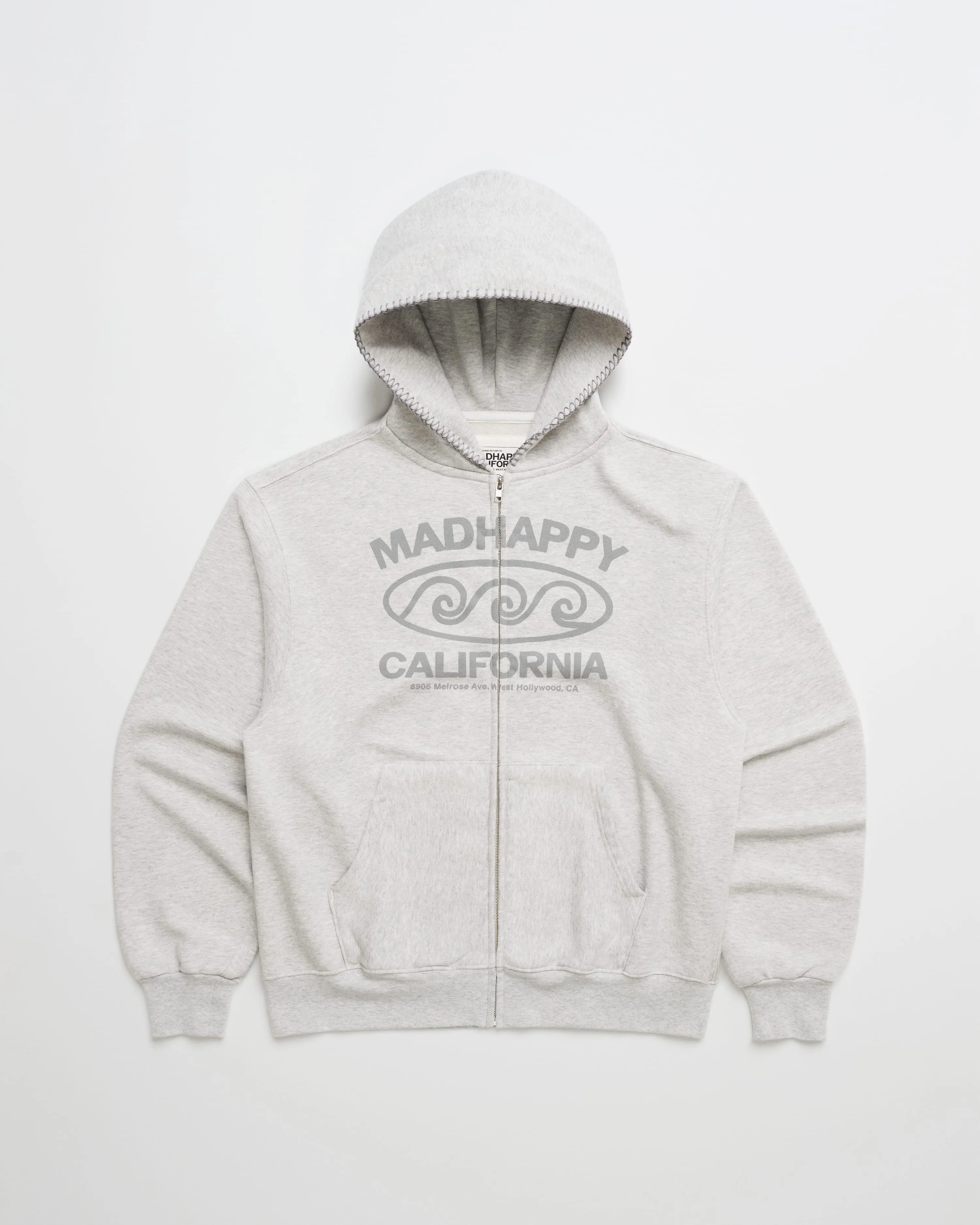 California Lightweight Fleece Zip Up sold by Madhappy