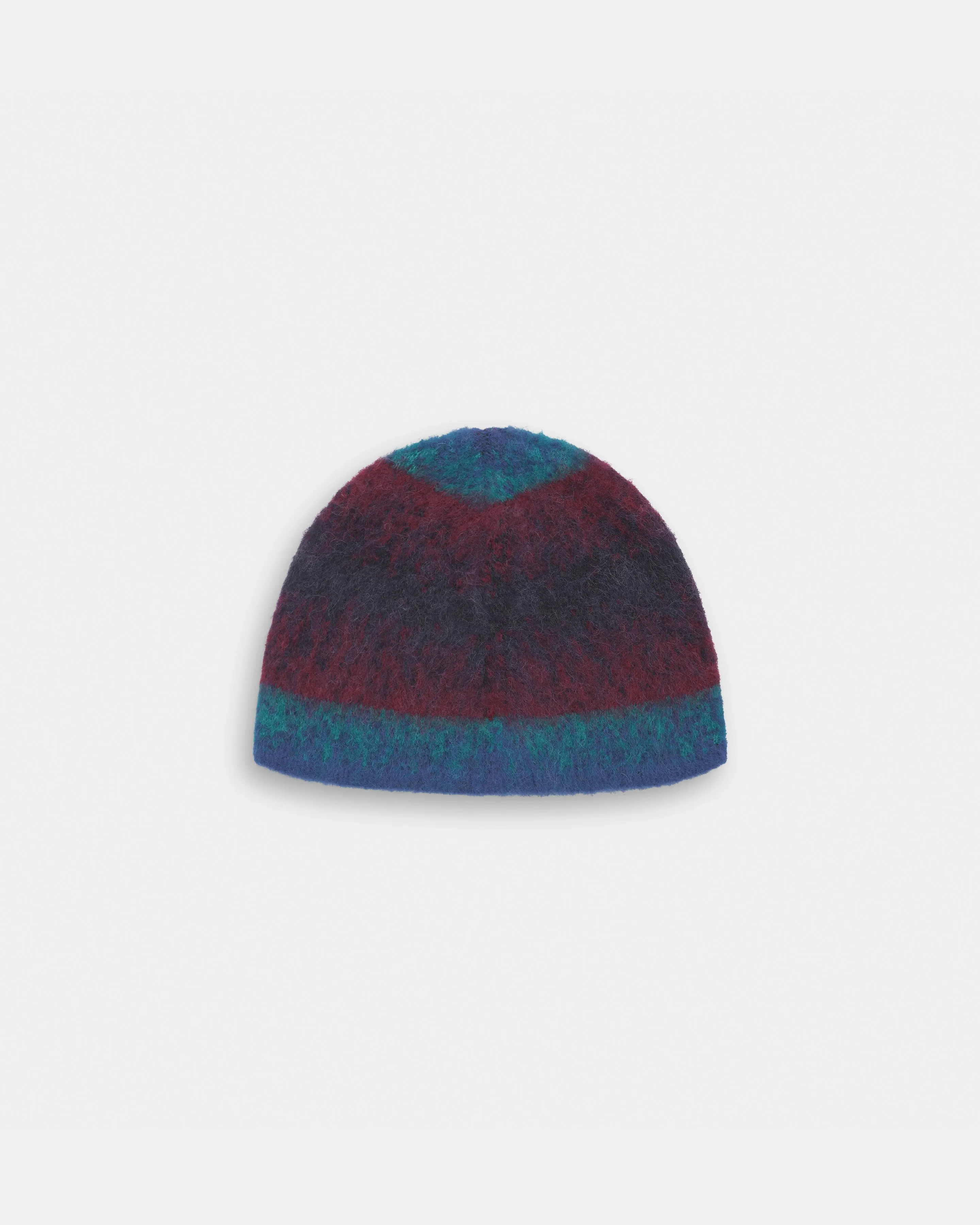 Fuzzy Knit Gradient Stripe Beanie sold by Madhappy product image thumbnail 4