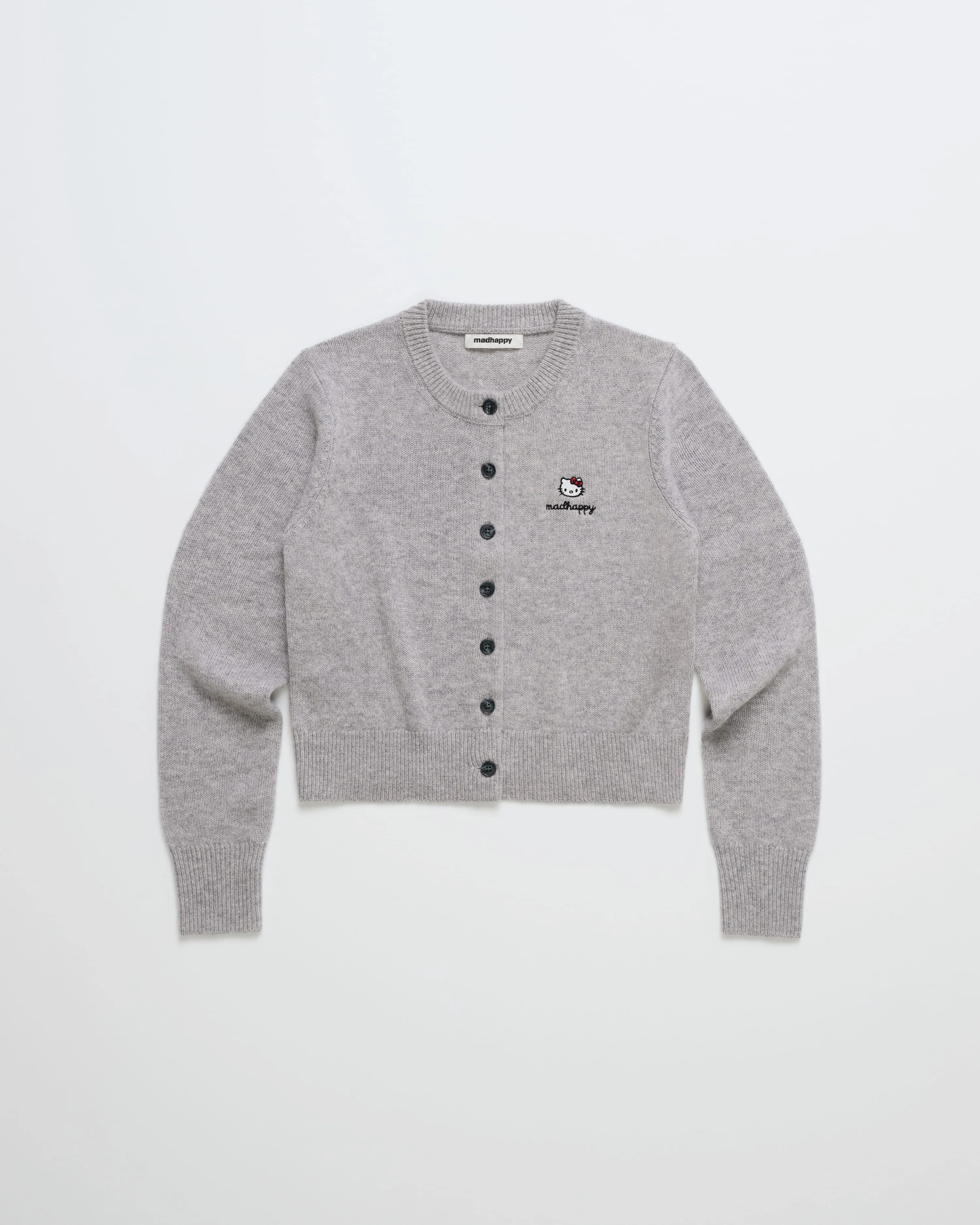 Hello Kitty® Heart Crewneck Cardigan sold by Madhappy