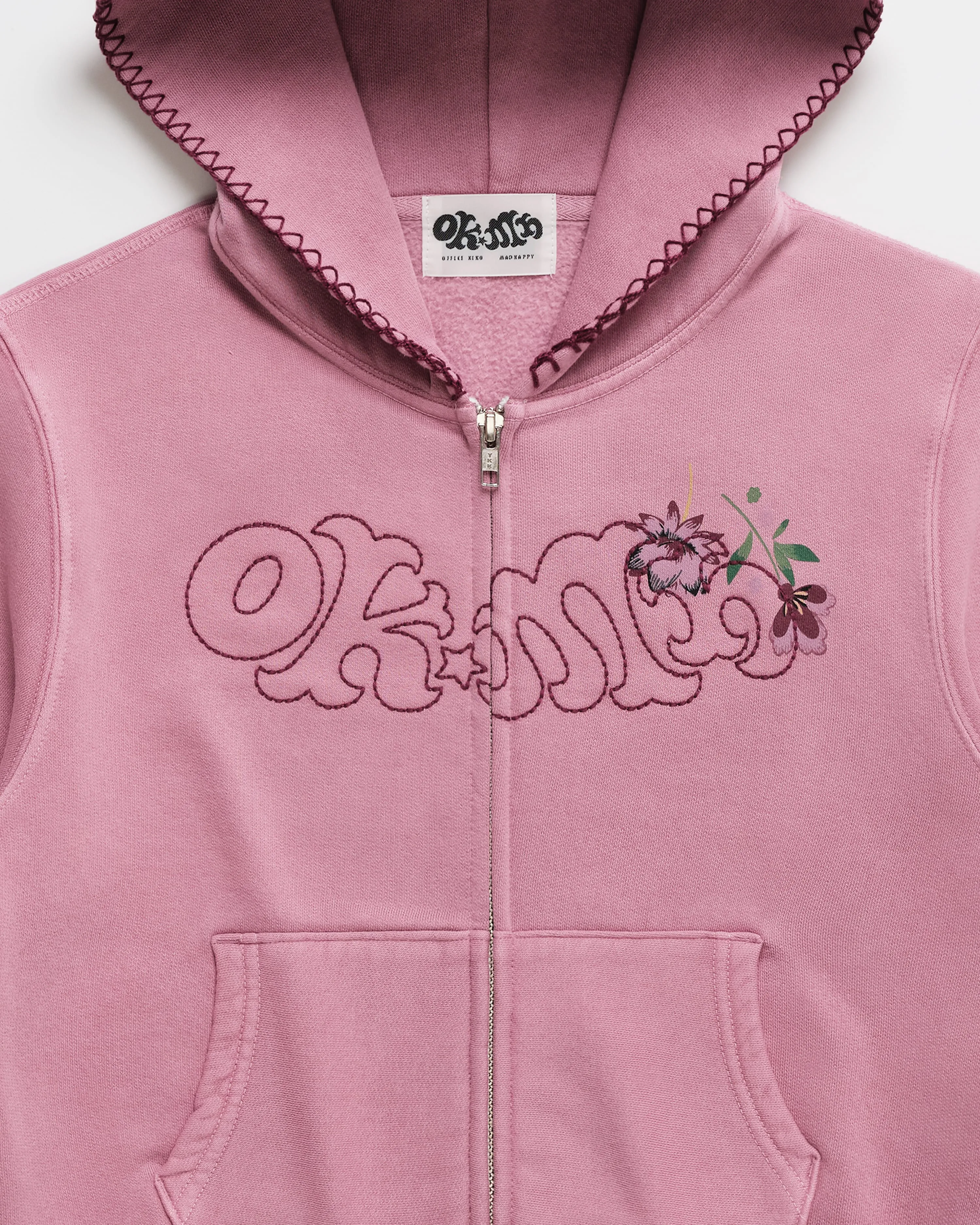 Office Kiko Floral Shrunken Zip Up sold by Madhappy product image thumbnail 4