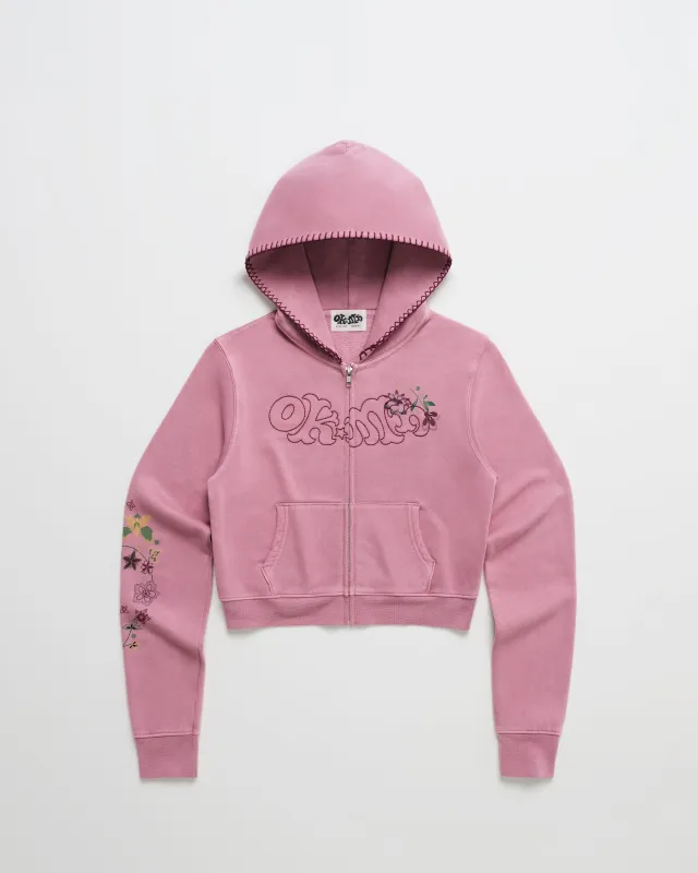 Office Kiko Floral Shrunken Zip Up sold by Madhappy