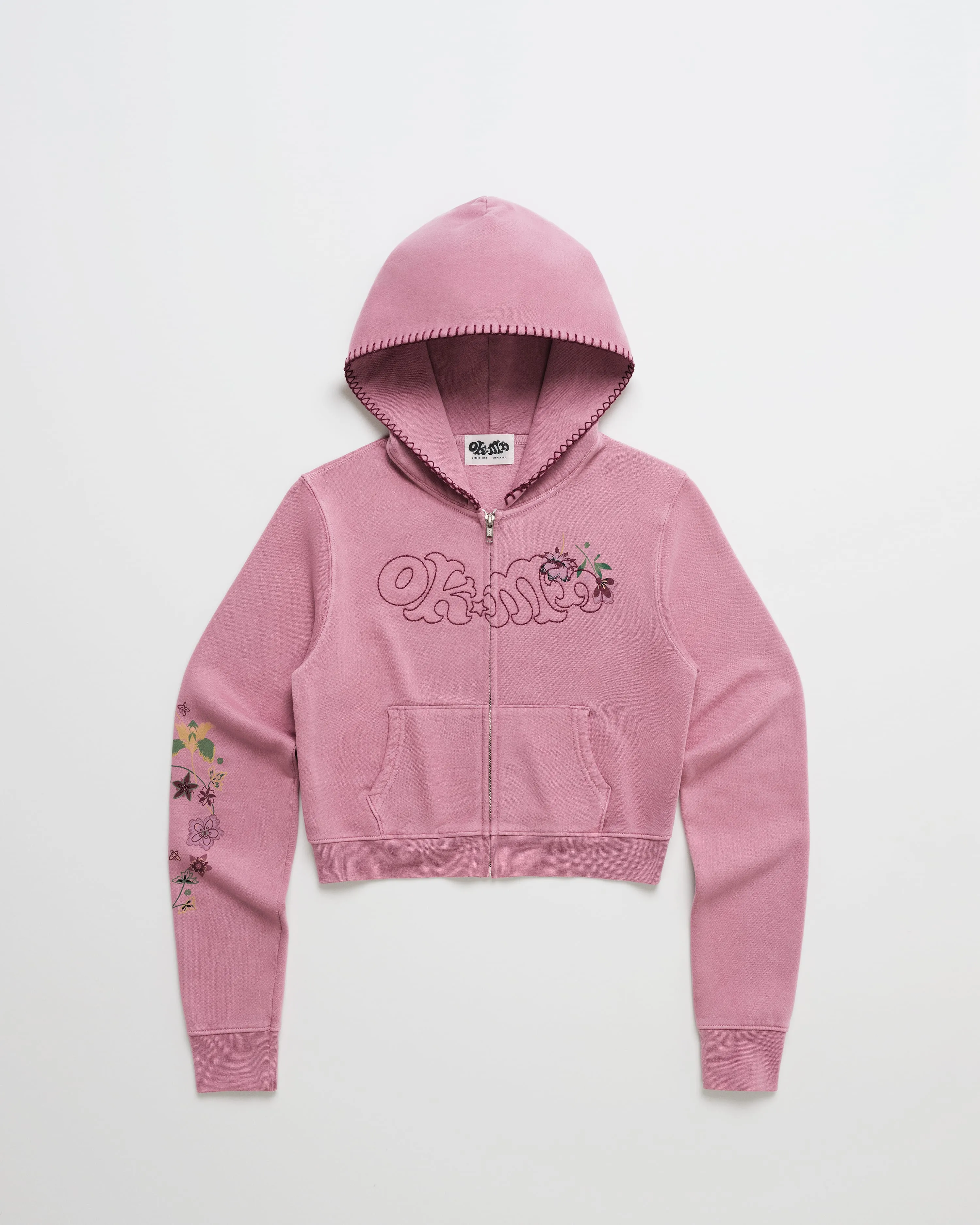 Office Kiko Floral Shrunken Zip Up sold by Madhappy