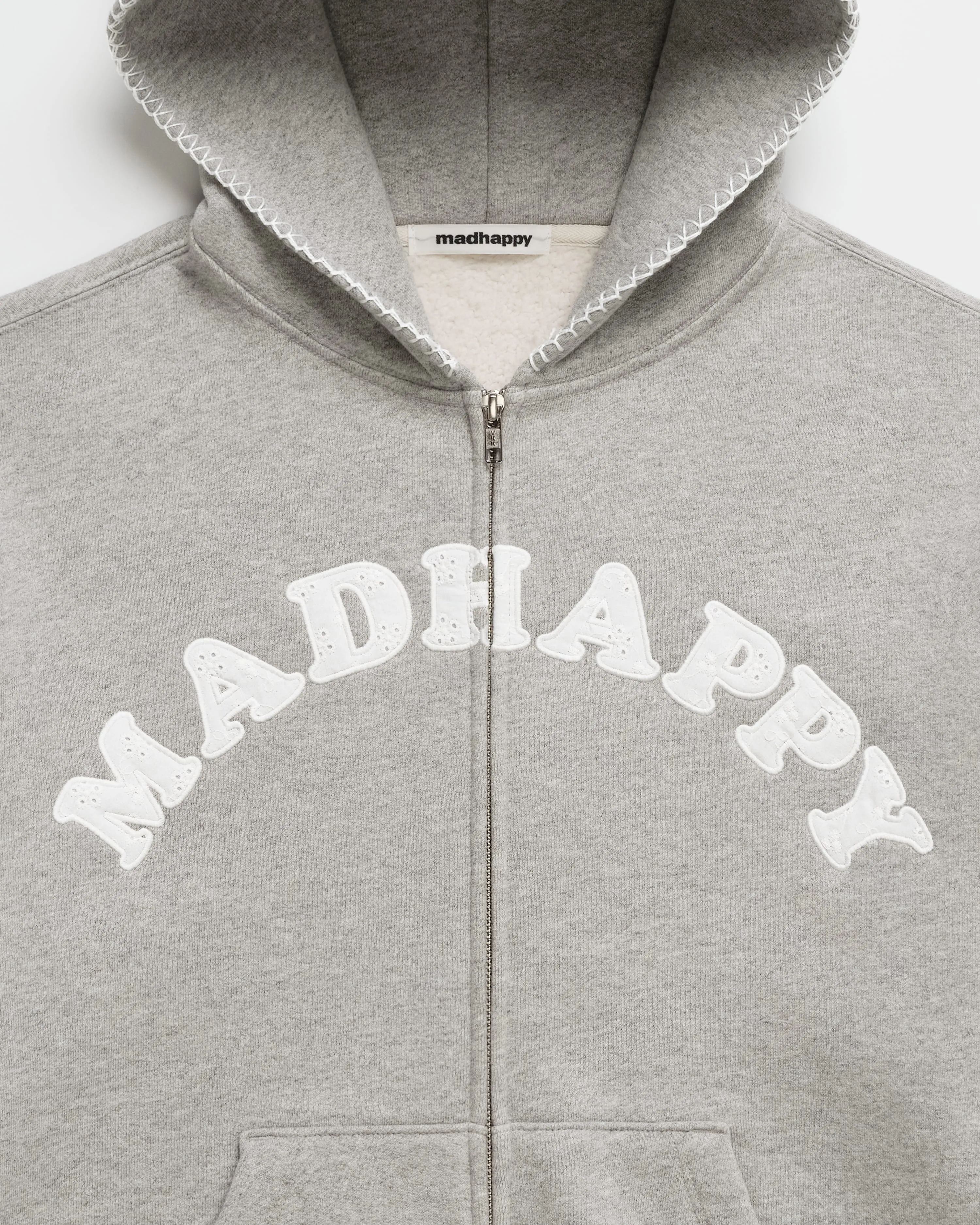 Eyelet Cooper Fleece Zip Up sold by Madhappy product image thumbnail 2