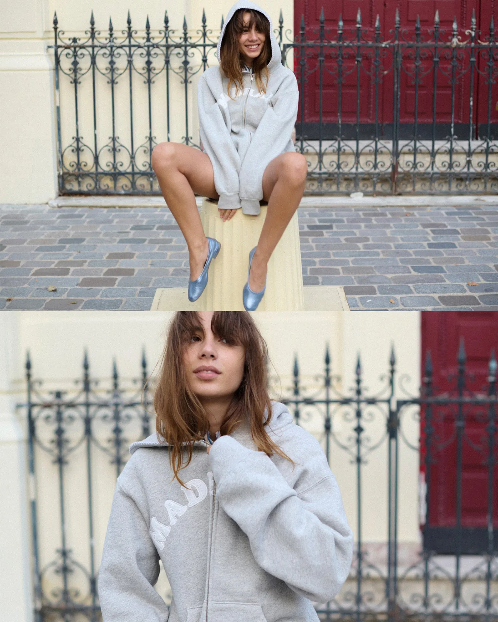 Eyelet Cooper Fleece Zip Up sold by Madhappy product image thumbnail 3