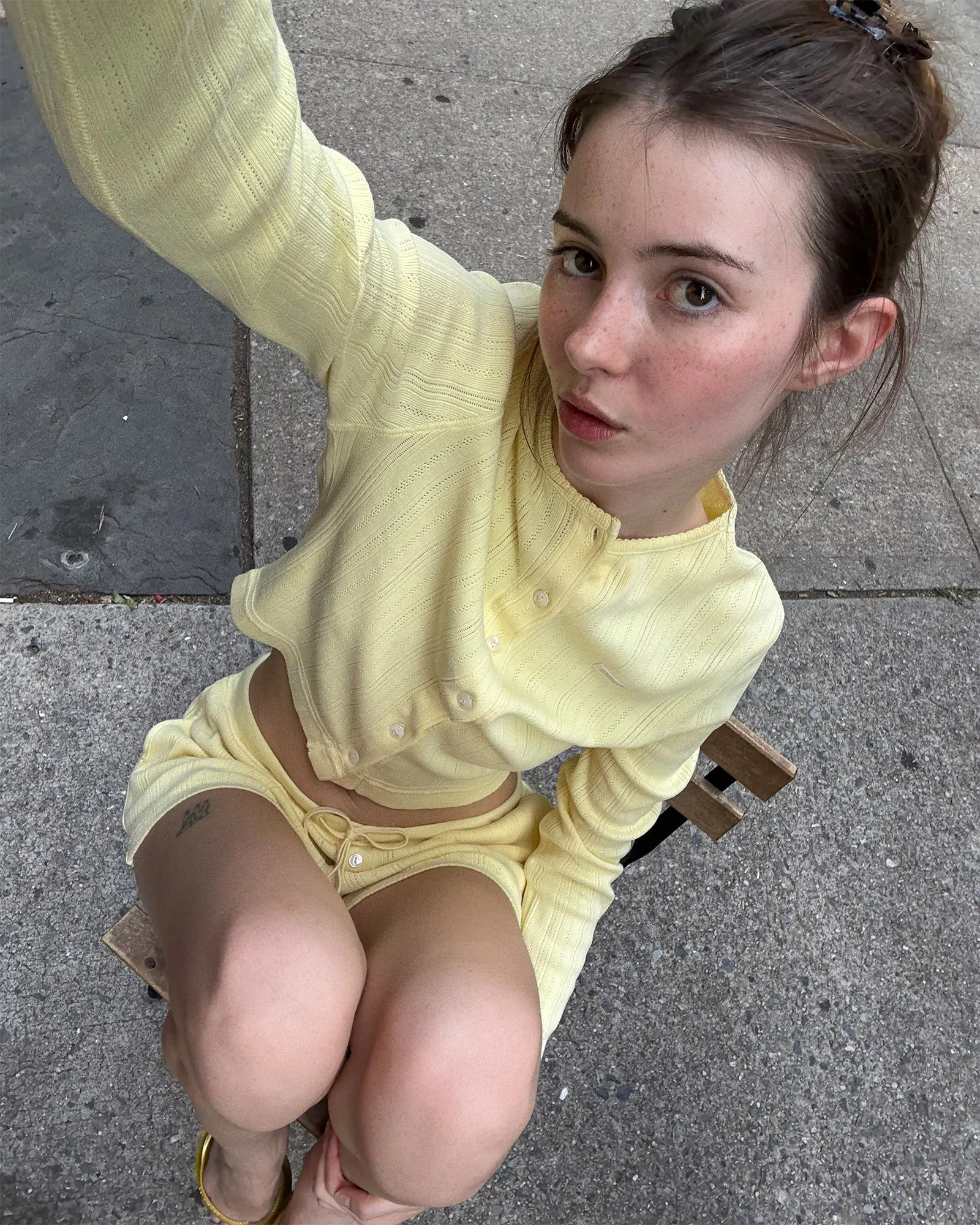 Pointelle Knit Cardigan sold by Madhappy product image thumbnail 4