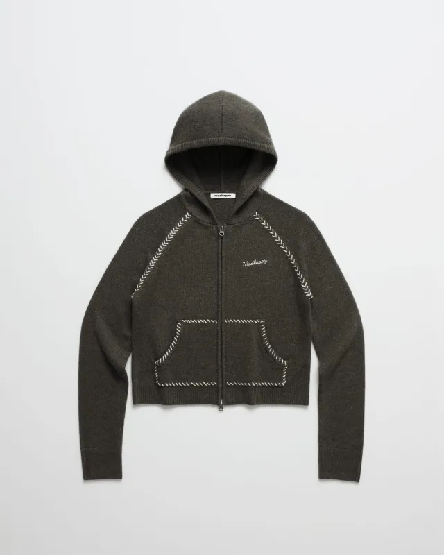 Knit Zip Up Hoodie sold by Madhappy