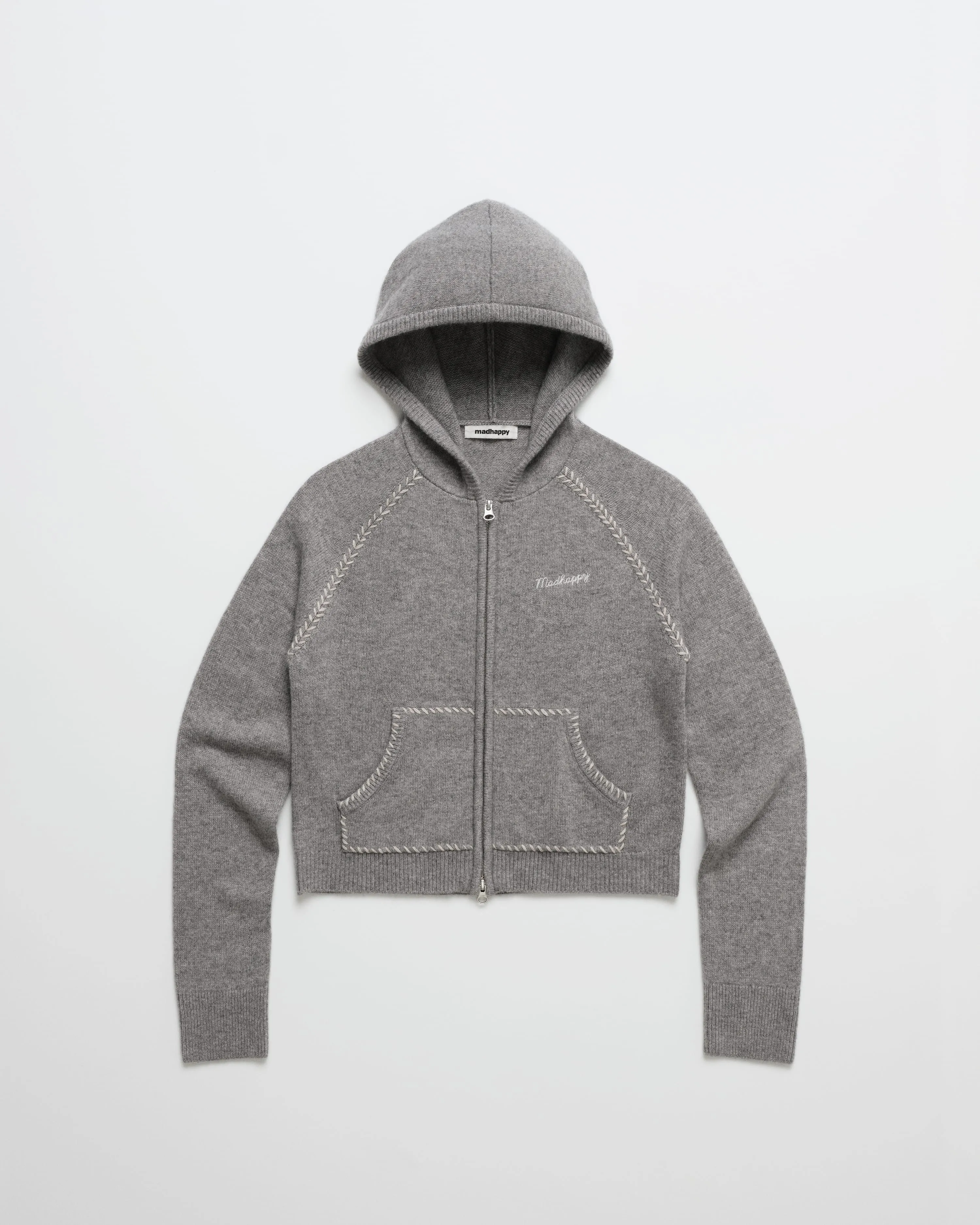 Knit Zip Up Hoodie sold by Madhappy