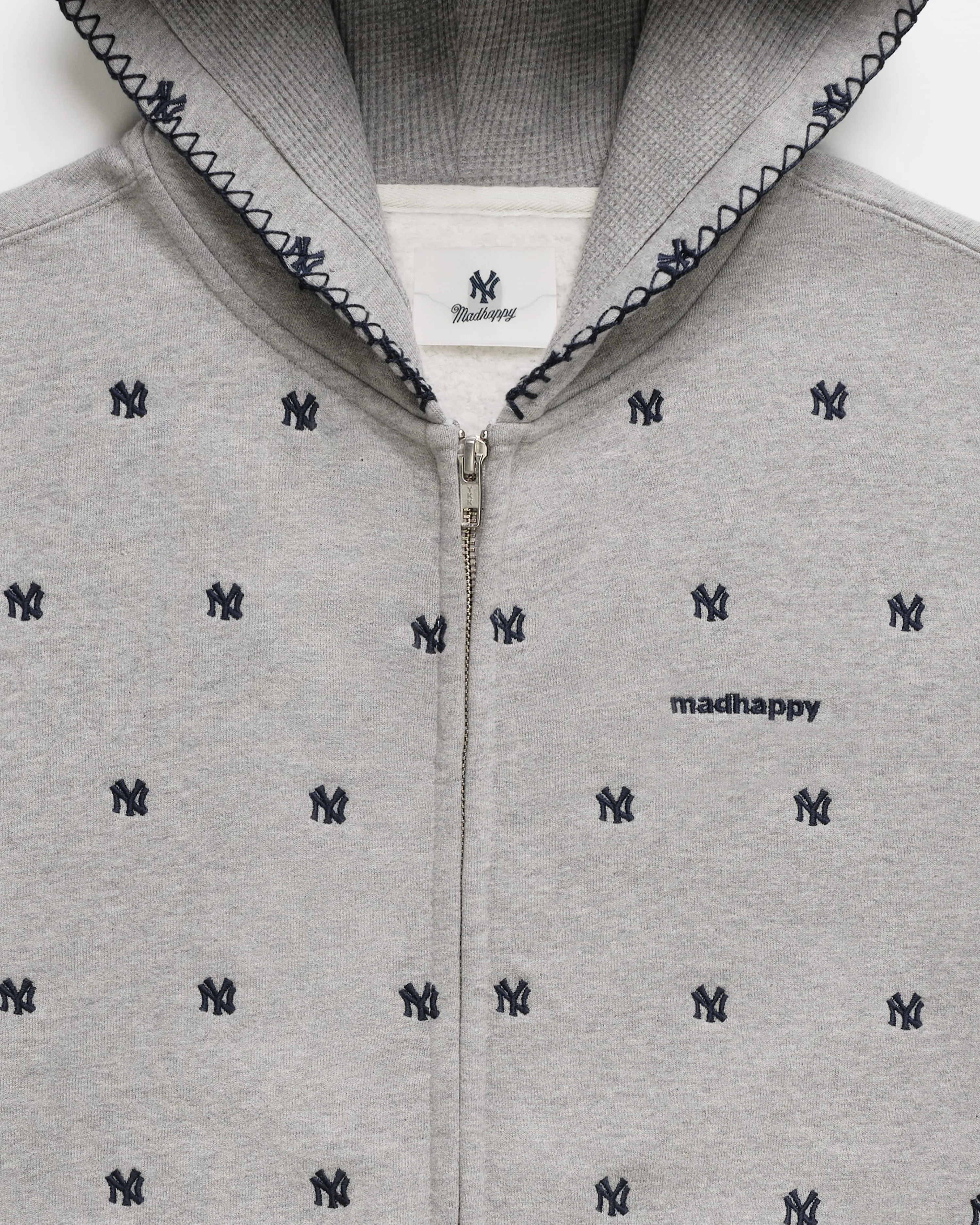Yankees All Over Embroidered Fleece Zip Up sold by Madhappy product image thumbnail 2
