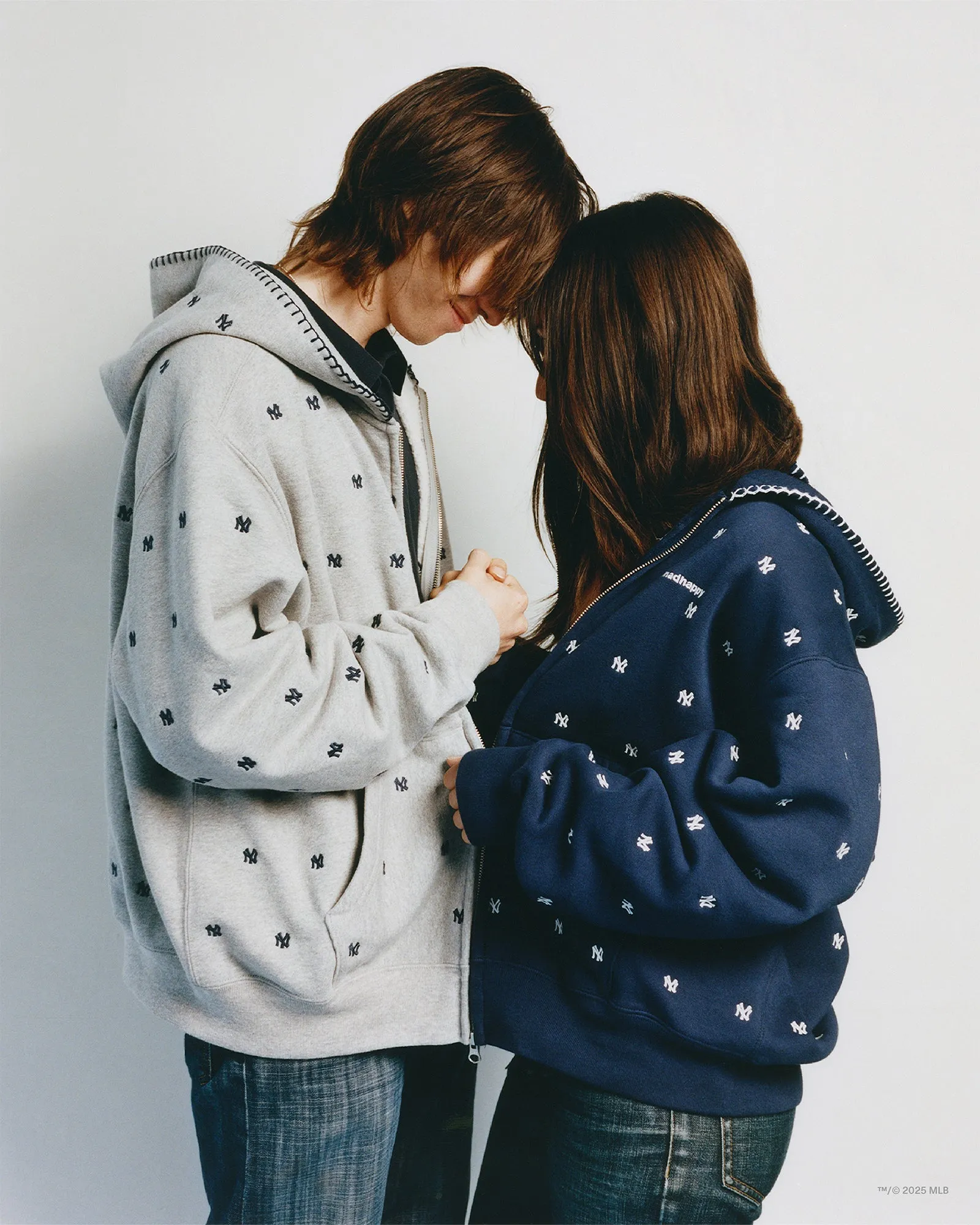 Yankees All Over Embroidered Fleece Zip Up sold by Madhappy product image thumbnail 4