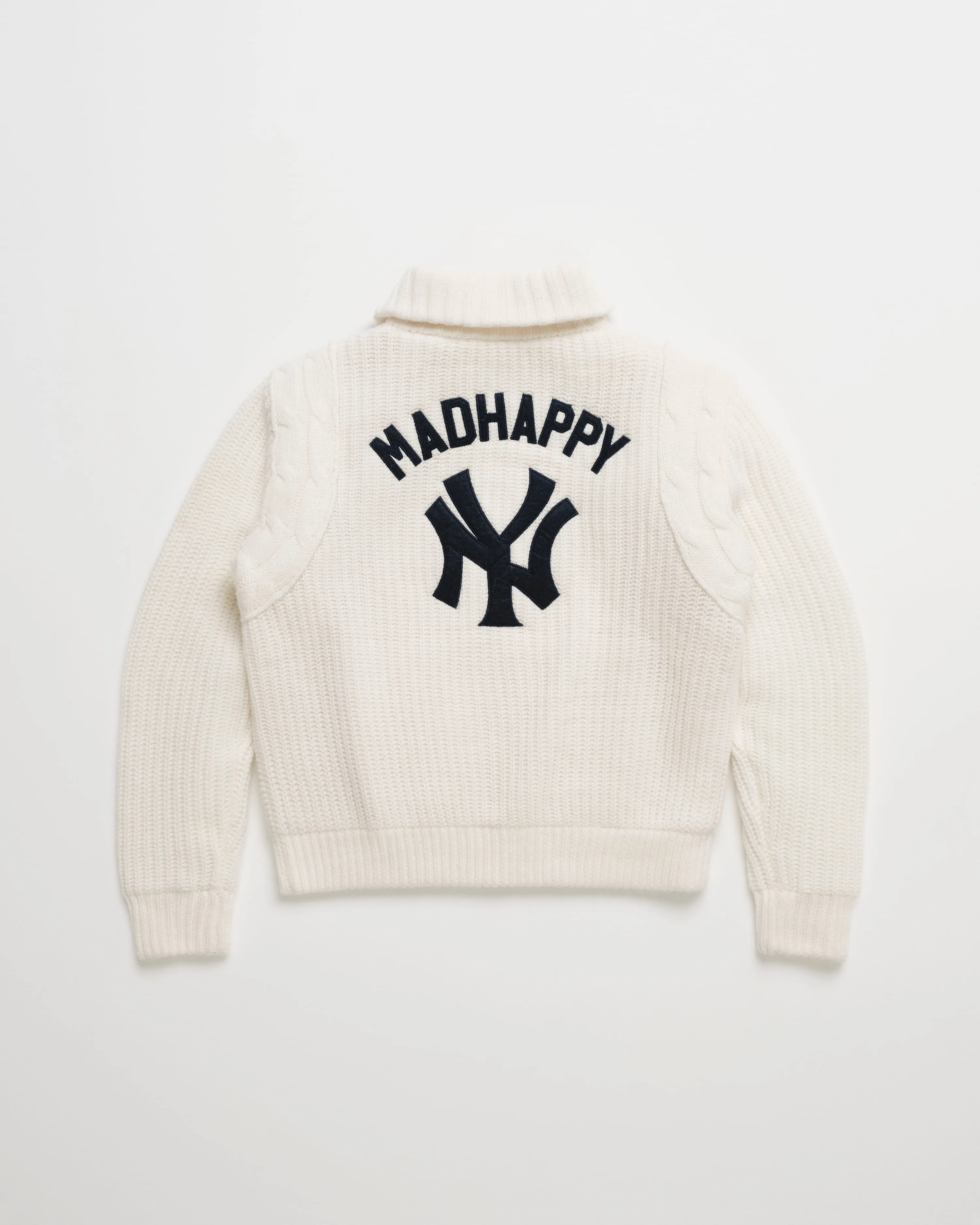 Yankees Knit Baseball Jacket sold by Madhappy product image thumbnail 4