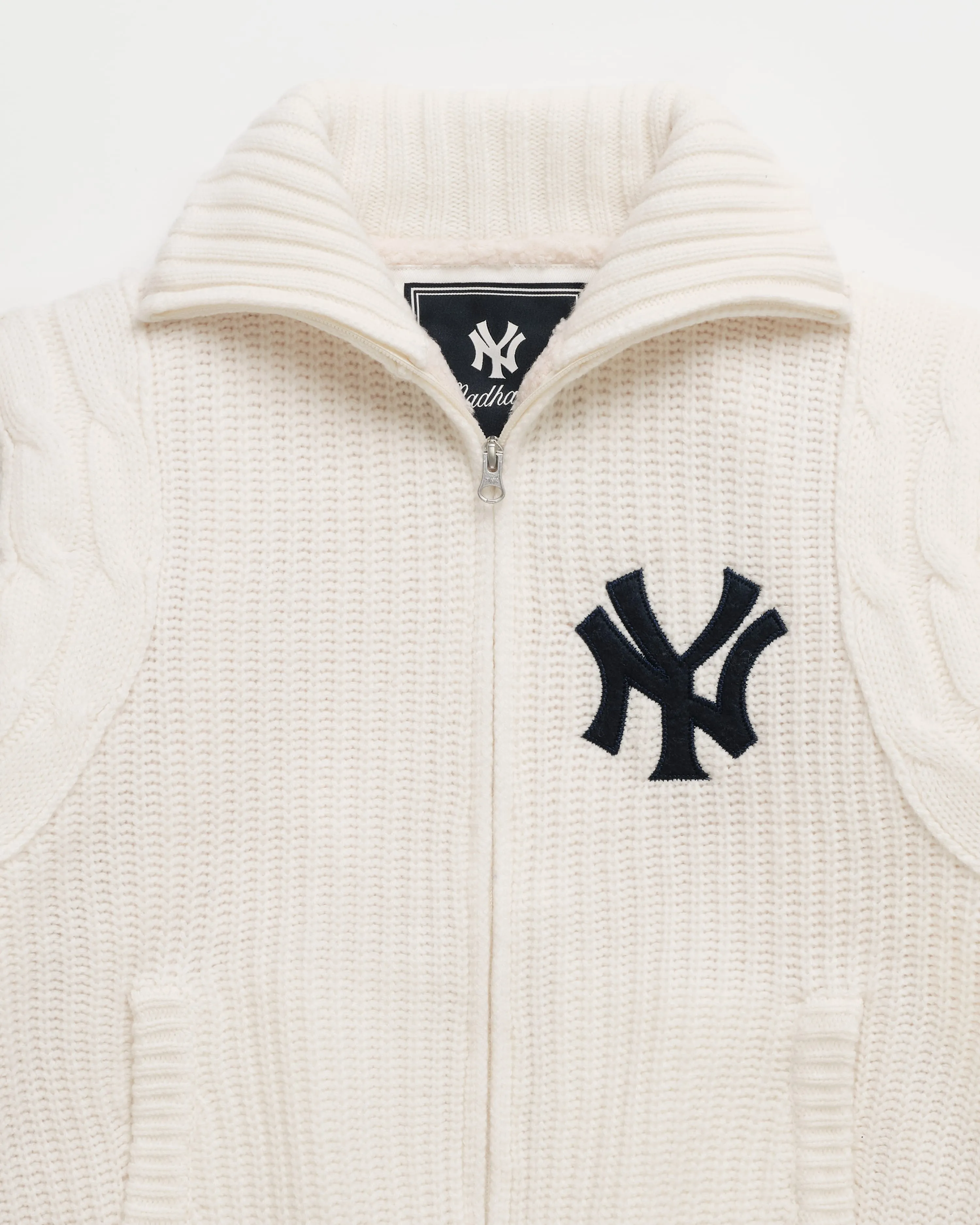 Yankees Knit Baseball Jacket sold by Madhappy product image thumbnail 2