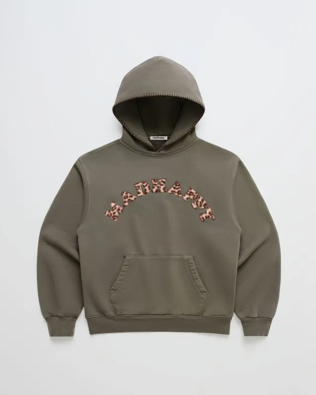 Leopard Appliqué Cooper Fleece Hoodie sold by Madhappy