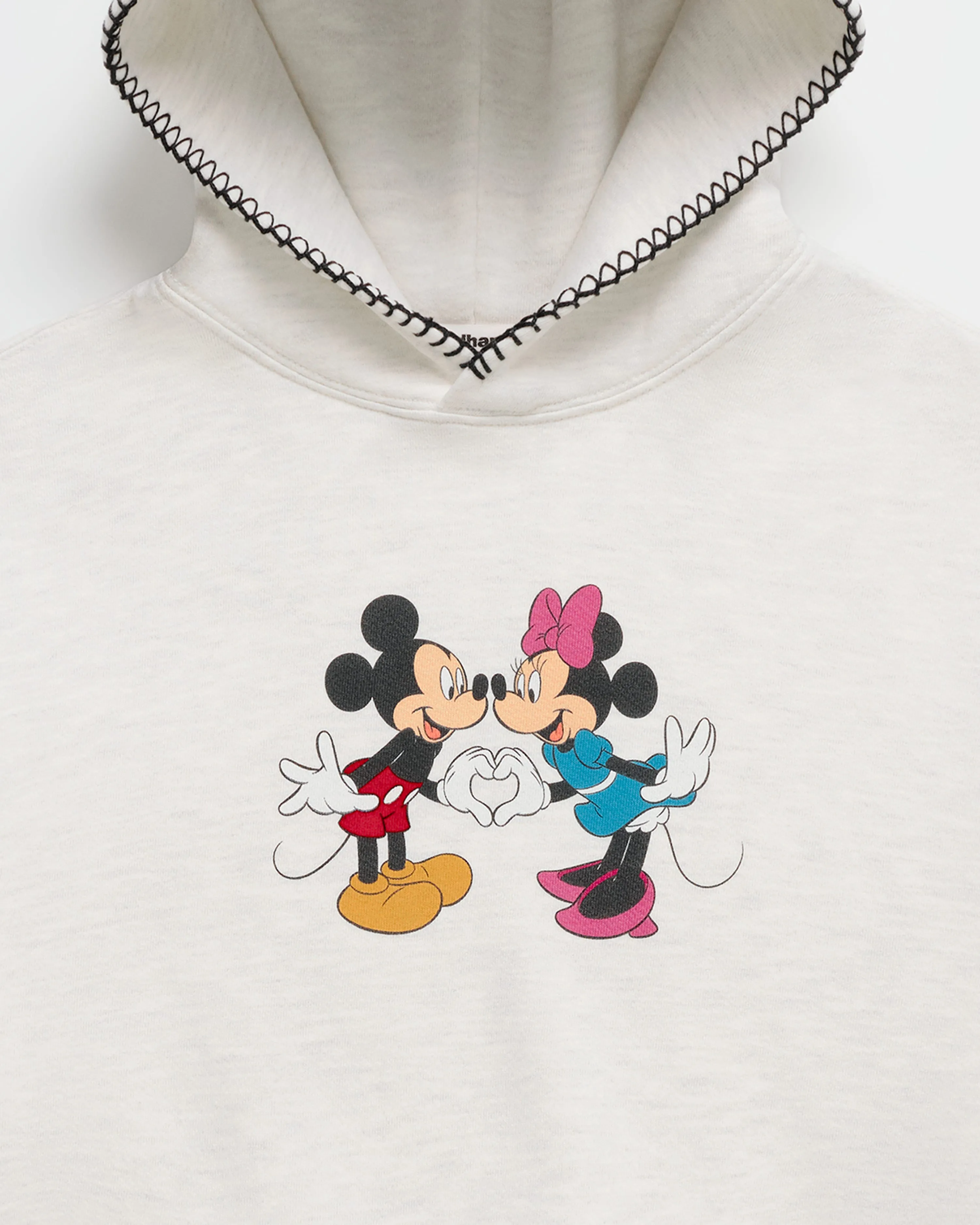 Mickey Mouse and Minnie Mouse Heart Fleece Hoodie sold by Madhappy product image thumbnail 2