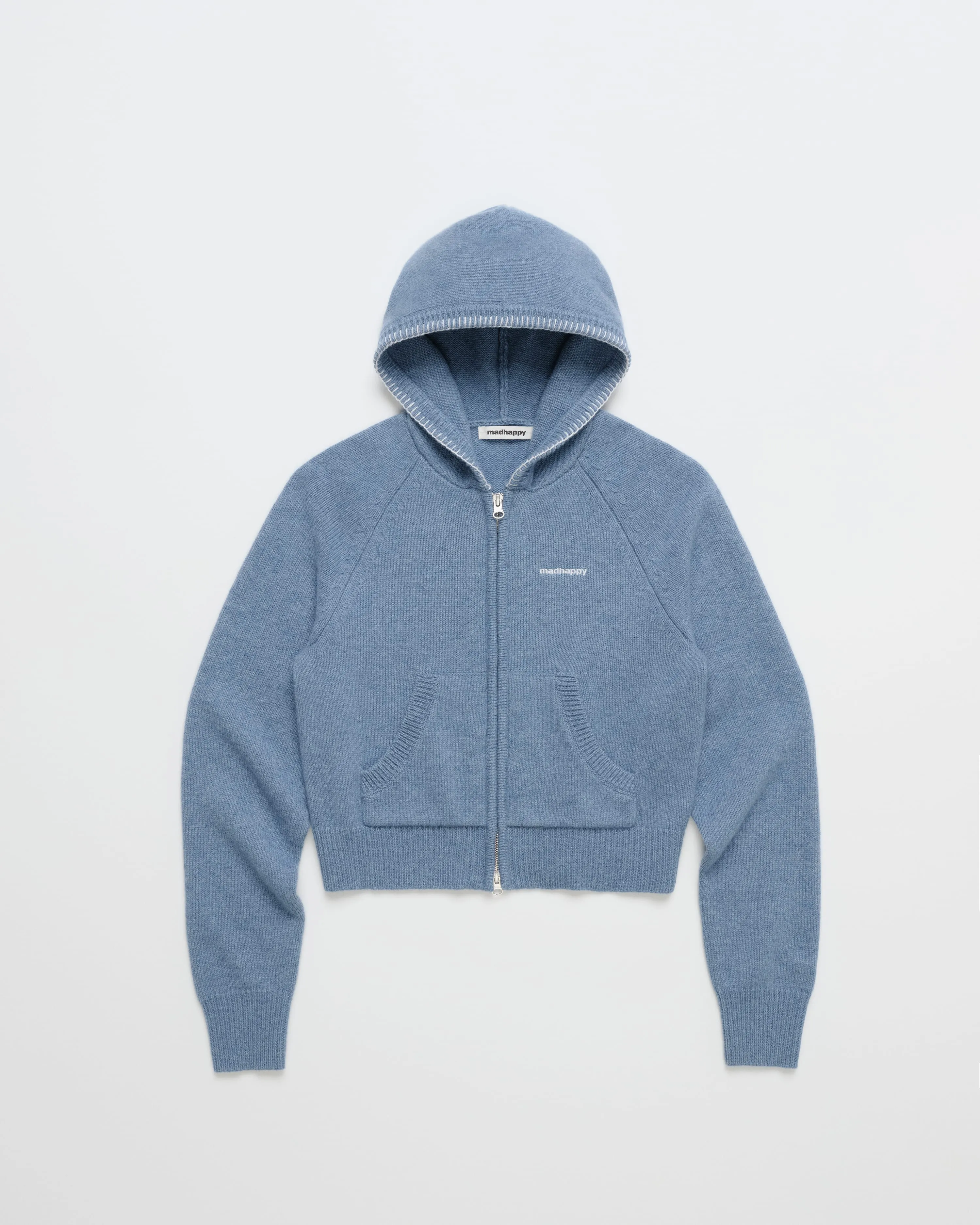 Fuzzy Sweater Full Zip Hoodie sold by Madhappy