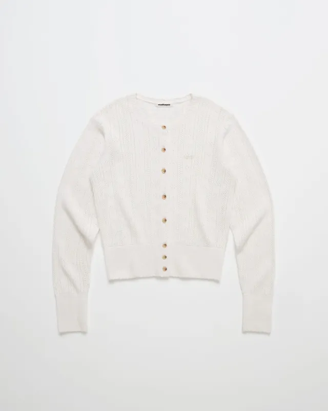 Pointelle Knit Cardigan made by Madhappy