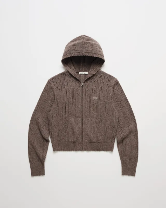 Pointelle Sweater Zip Up sold by Madhappy