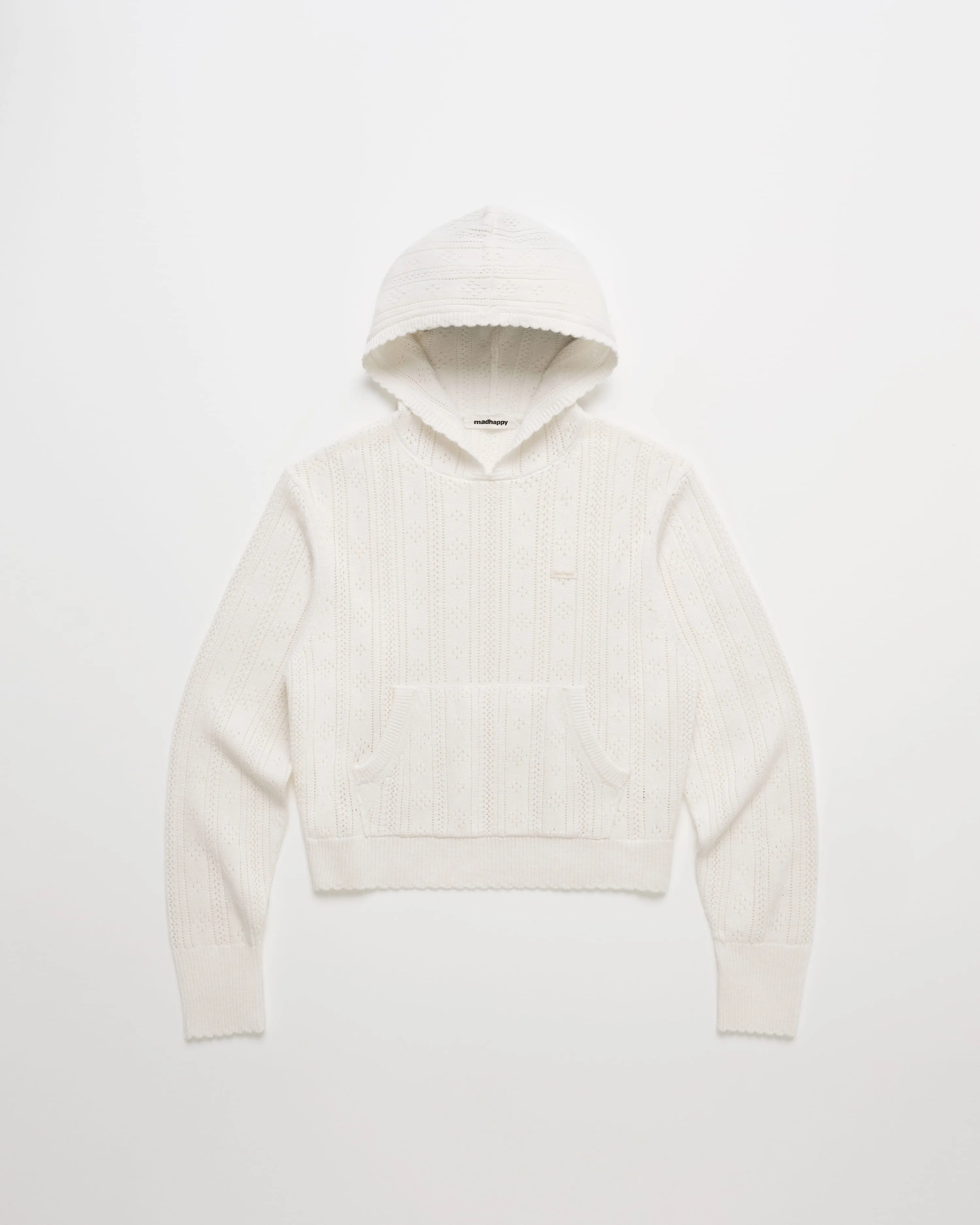 Pointelle Pullover Sweater Hoodie sold by Madhappy