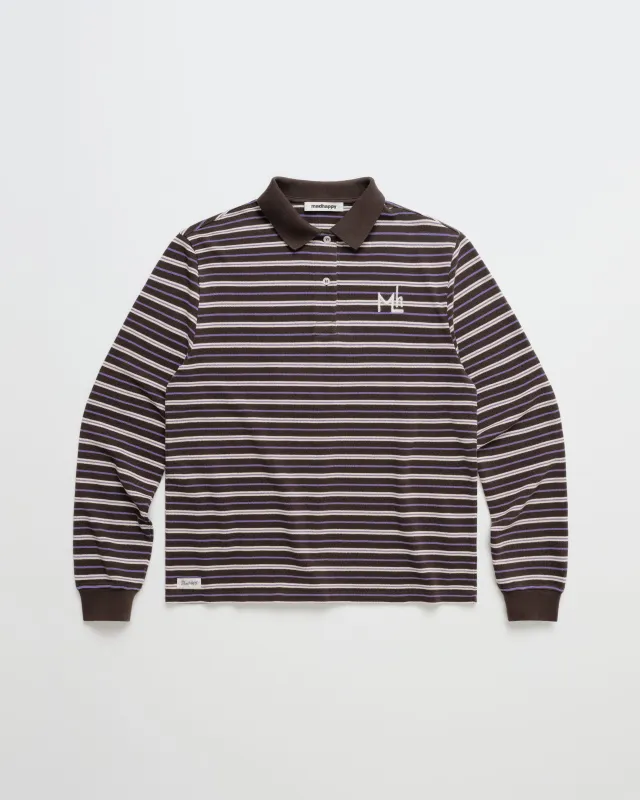 Striped Long Sleeve Polo made by Madhappy