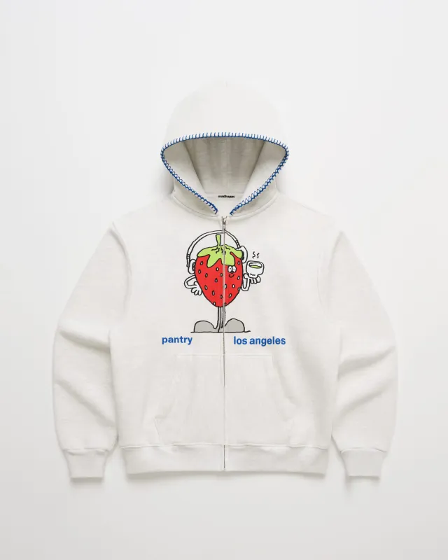 Pantry Strawberry Fleece Zip Up sold by Madhappy