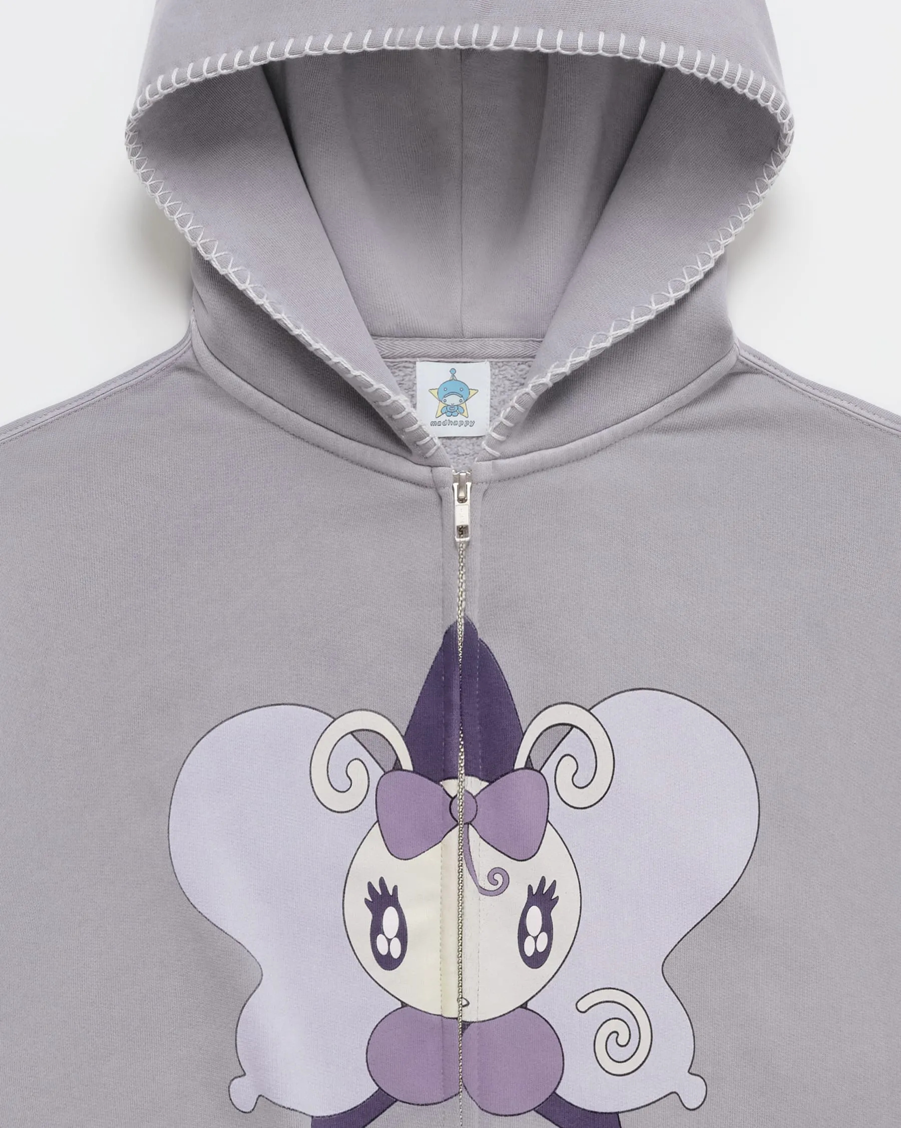 Madhappy & Friends Flutter Midweight Fleece Zip Up sold by Madhappy product image thumbnail 2