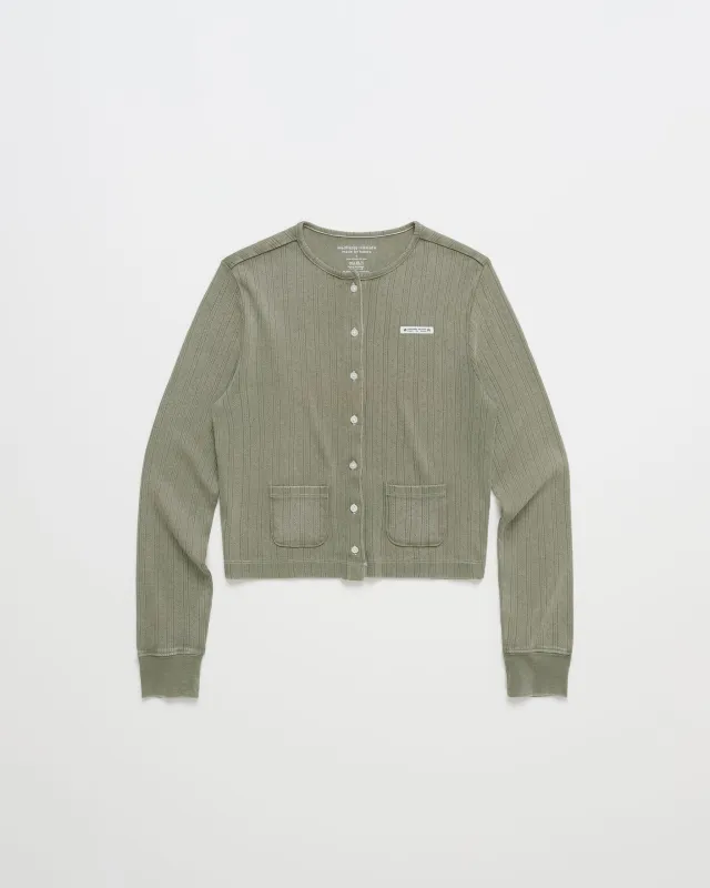 Hanes Pointelle Crewneck Cardigan made by Madhappy