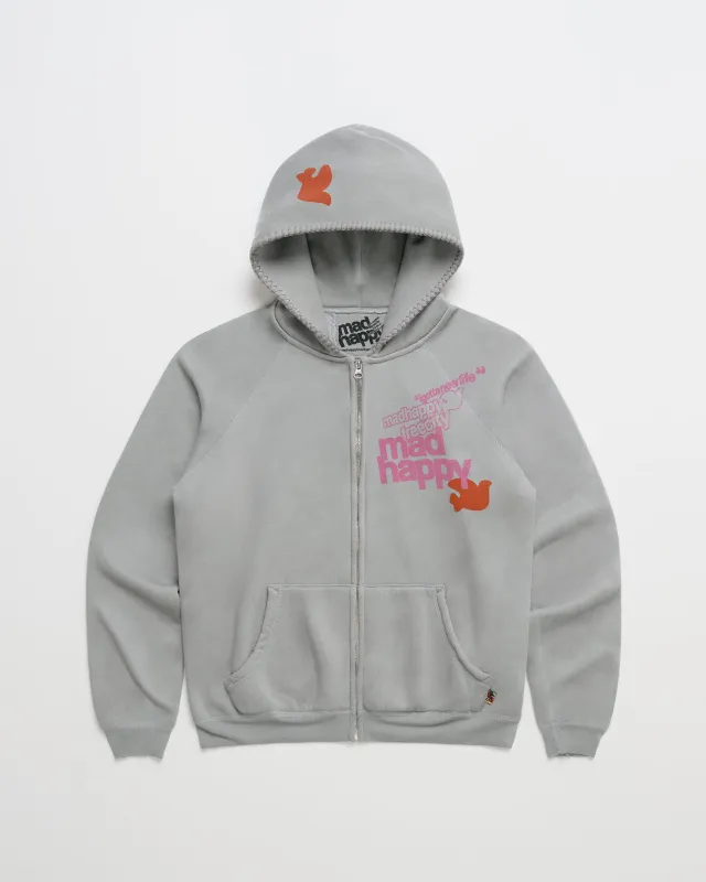 TOGETHERFOREVER Fleece Zip Up made by Madhappy