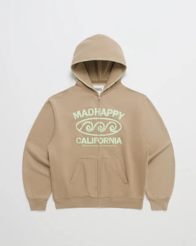 Madhappy California Lightweight Fleece Zip Up made by Madhappy